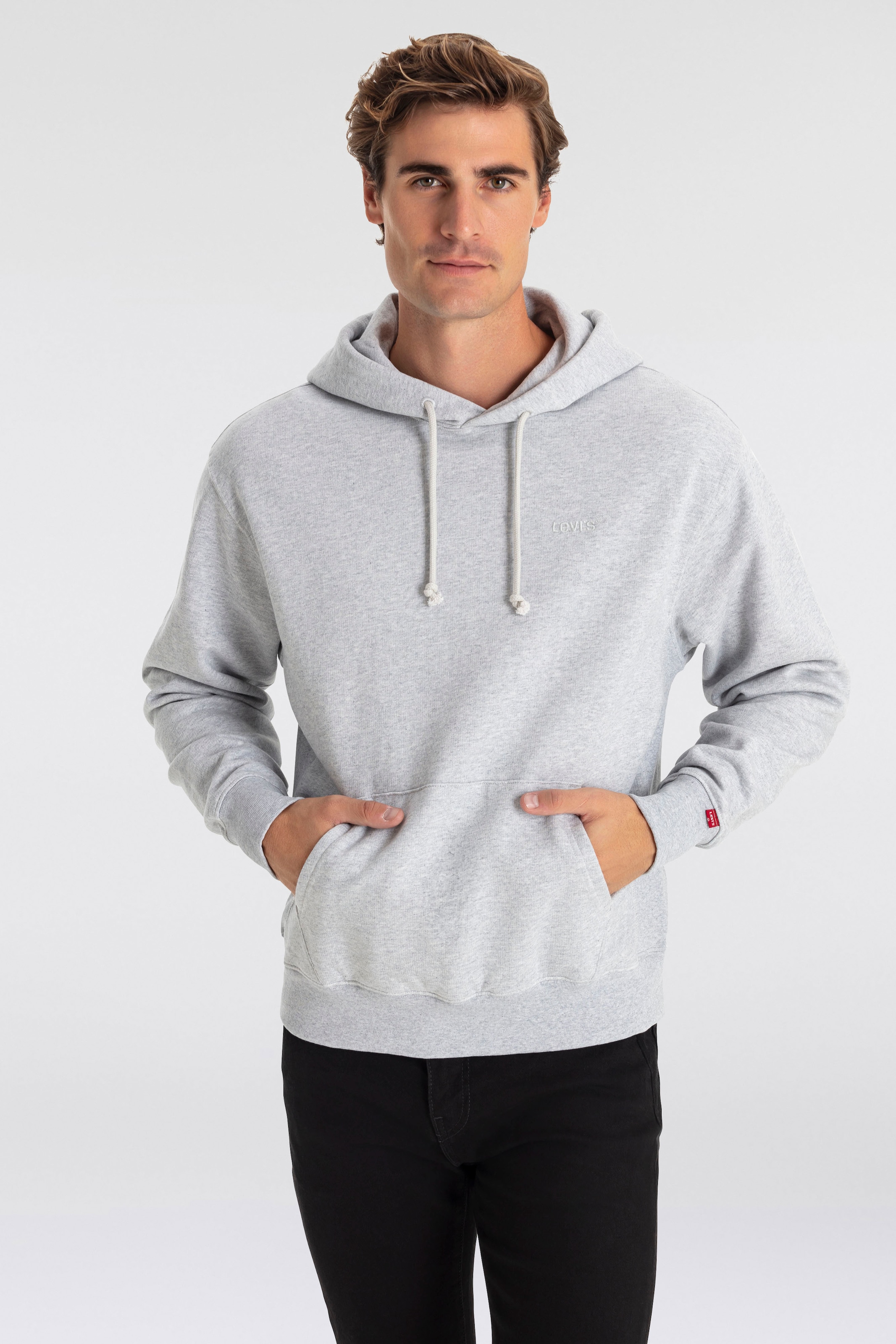 Hoodie »THE AUTHENTIC HOODIE«, mit kleiner Ton-in-Ton Logostickerei auf der Brust