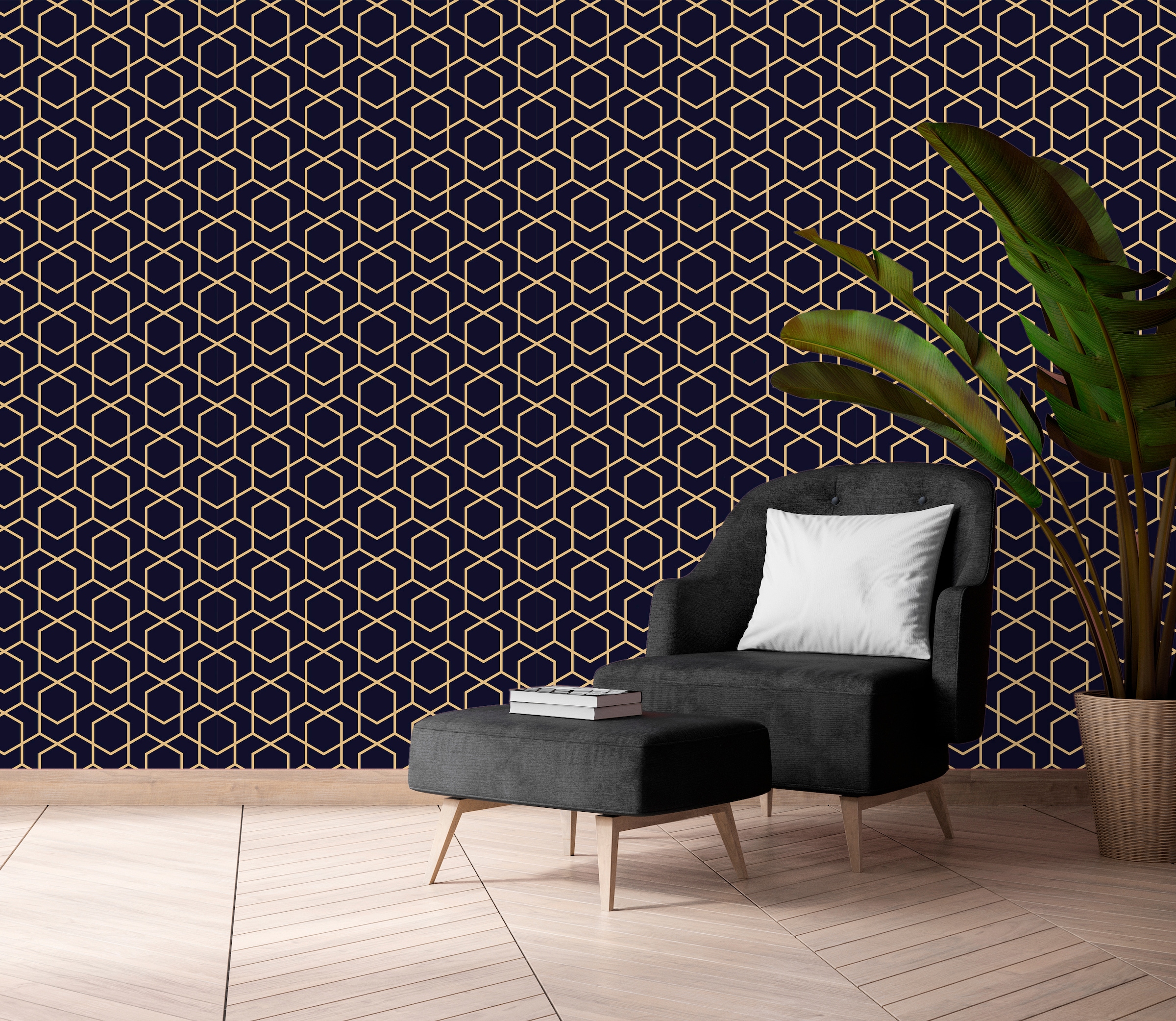 queence Vinyltapete »Romina« 3D-Optik | Motiv | bedruckt | clean glatt 90x250cm, selbstklebend, kinderleichte Anbringung, , Sticker