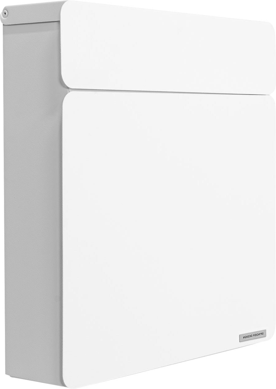 Spinder Design Briefkasten »INBOX«, (1 St.), Moderner, wetterfester Briefkasten aus pulverbeschichtetem Stahl