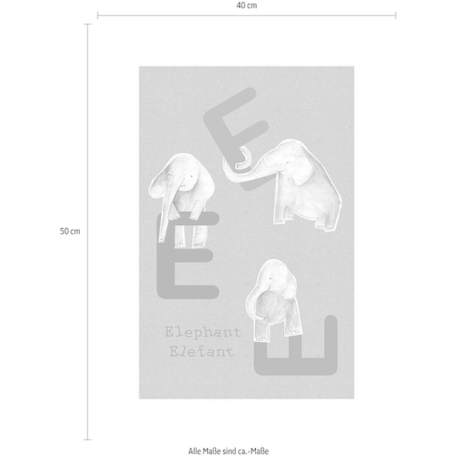 Komar Poster »ABC Animal E«, Buchstaben, (Packung, 1 St., Anzahl Teile 1),  Kinderzimmer, Schlafzimmer, Wohnzimmer im OTTO Online Shop