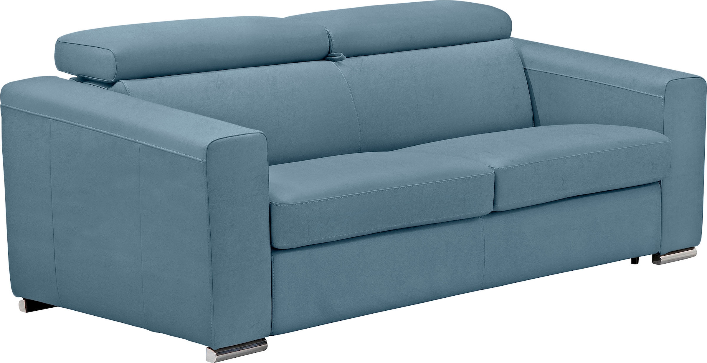 Egoitaliano Schlafsofa »Cabiria, Design und super Sitz- und Liegekomfort«, Sofa inkl. Schlaffunktion, Kopfteile verstellbar, mit Metallfüßen