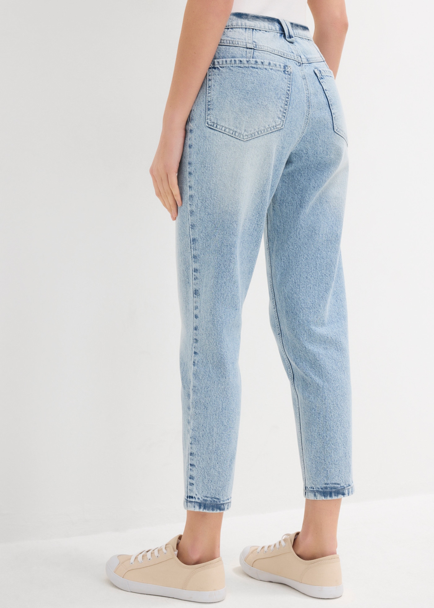 bonprix Mom-Jeans Loose Fit, Stretch-Anteil, 5-Pocket-Design