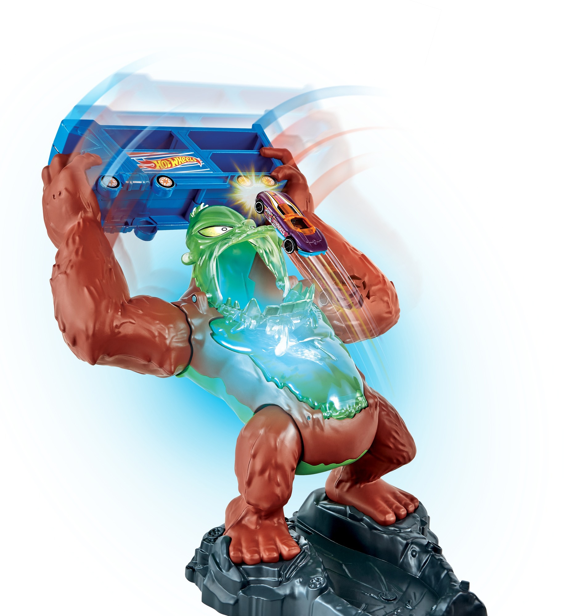 Hot Wheels Autorennbahn »City Slam Gorilla«, mit Geräuschen und Looping