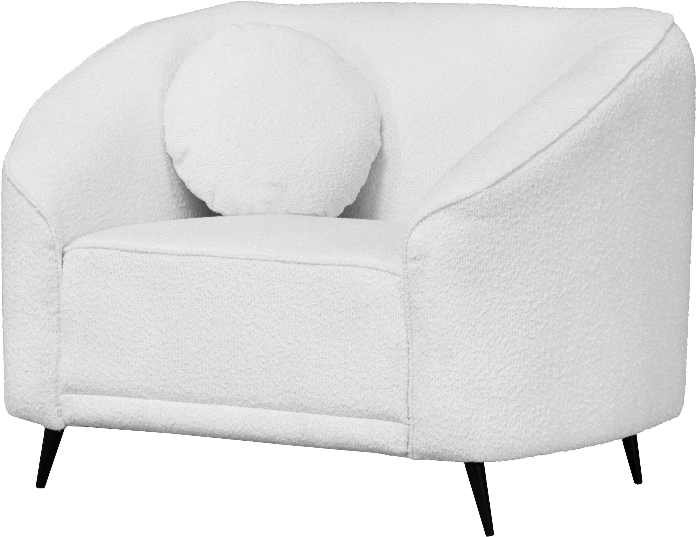 Leonique Sessel »Ashly«, in 3 Bezugsvarianten, Bouclé, Samtoptik und Struktur weich.