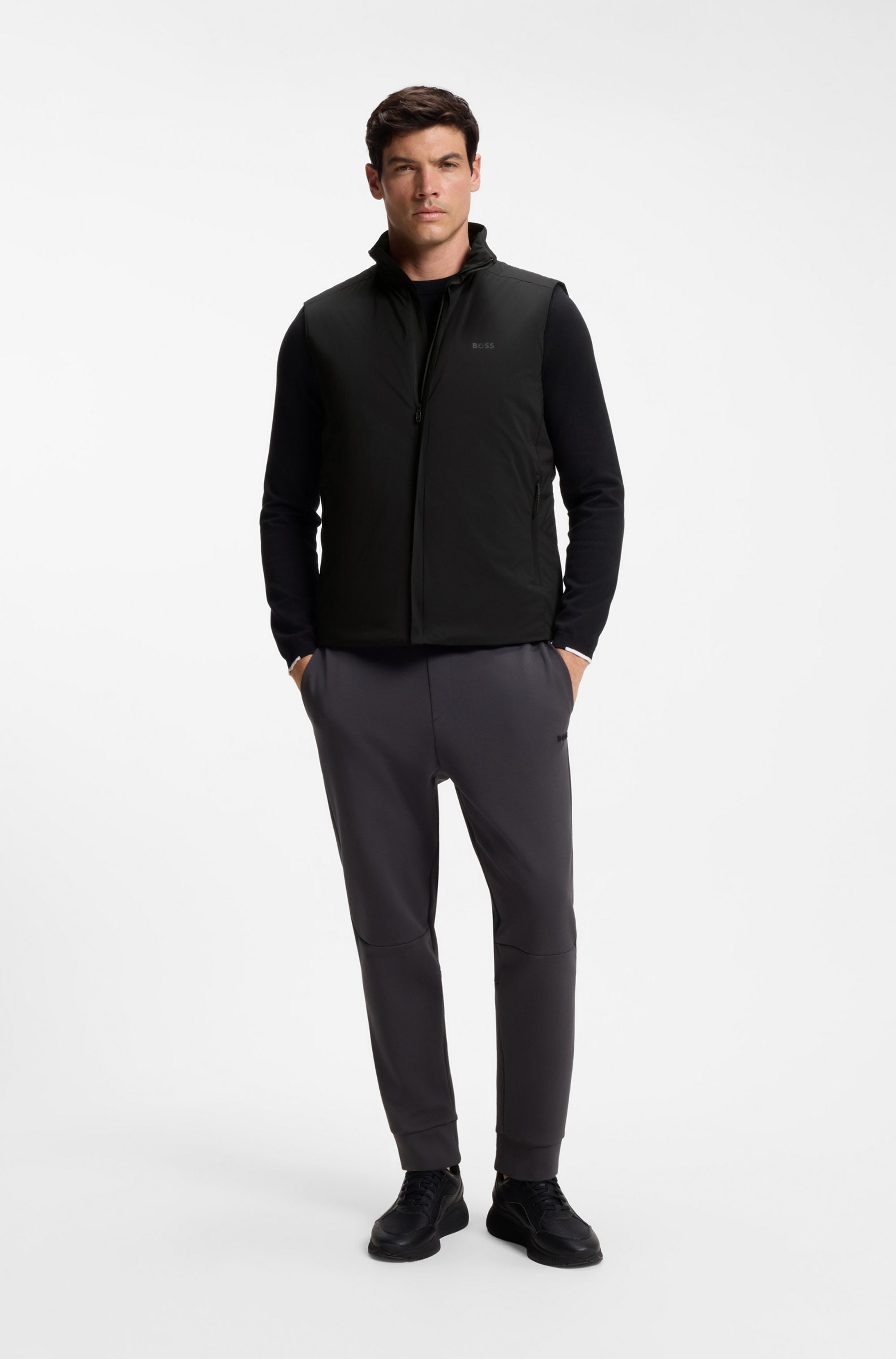 BOSS GREEN Funktionsweste Regular Fit, 4-Wege-Stretch-Qualität, Highloft-Stretch-Wattierung