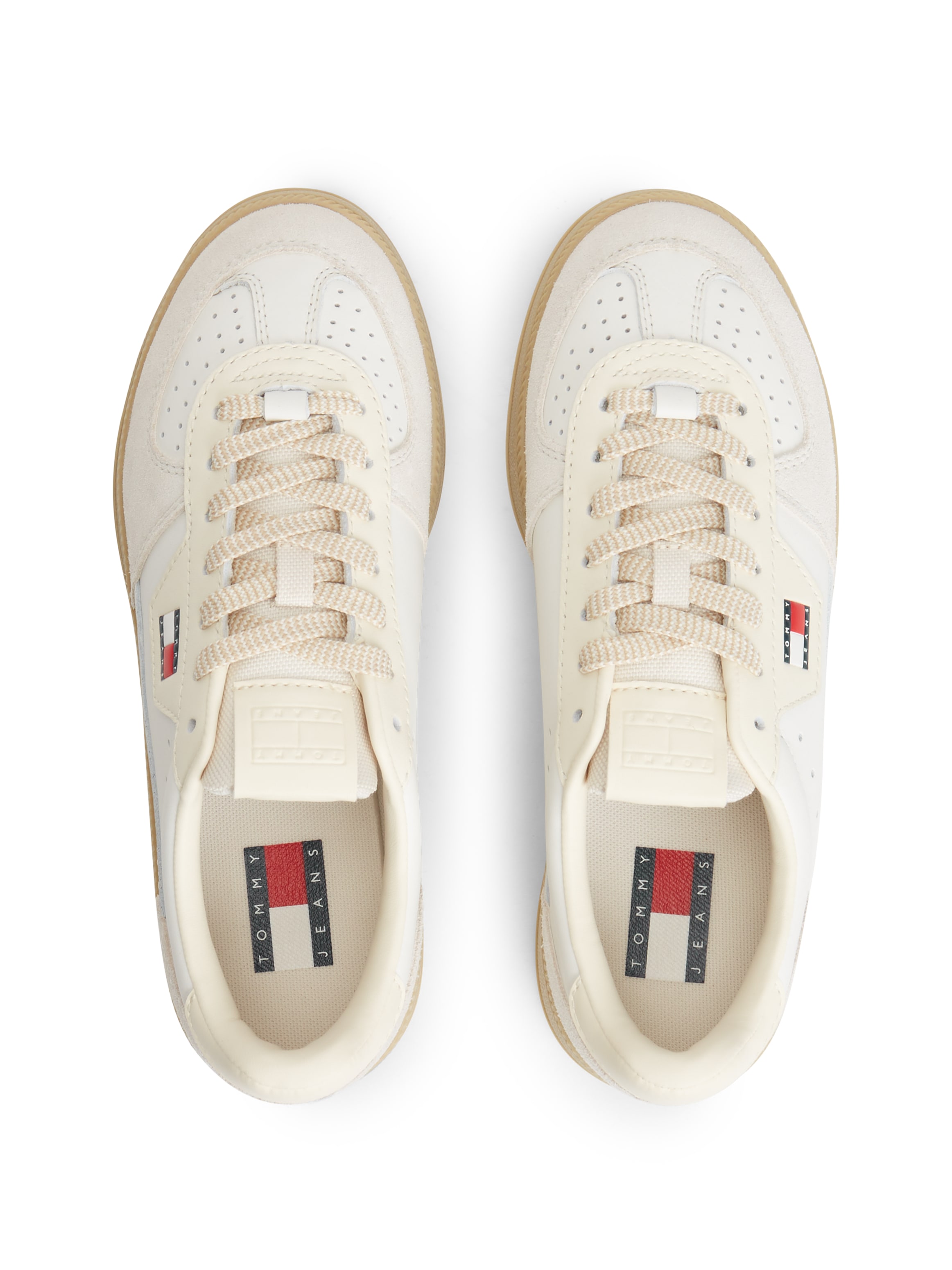 Tommy Jeans Plateausneaker »THE GREENWICH EDGE MAX«  Freizeitschuh, Schnürschuh im Retro-Look mit Perforationen