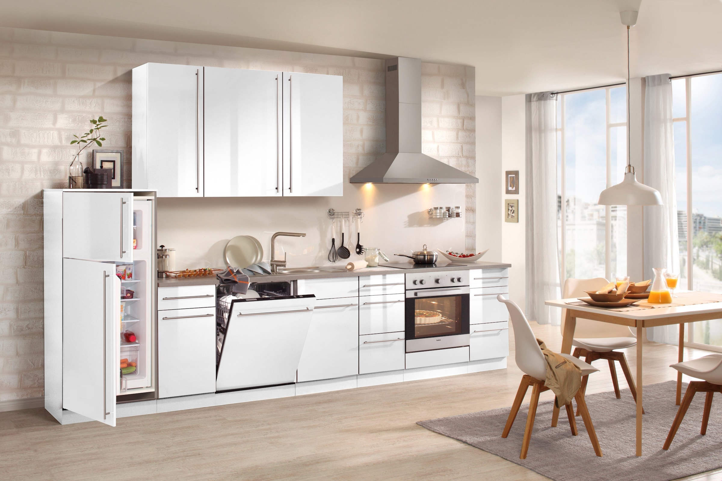 wiho Küchen Spülenschrank »Chicago« 110 cm breit, inkl. Tür/Sockel für Geschirrspüler