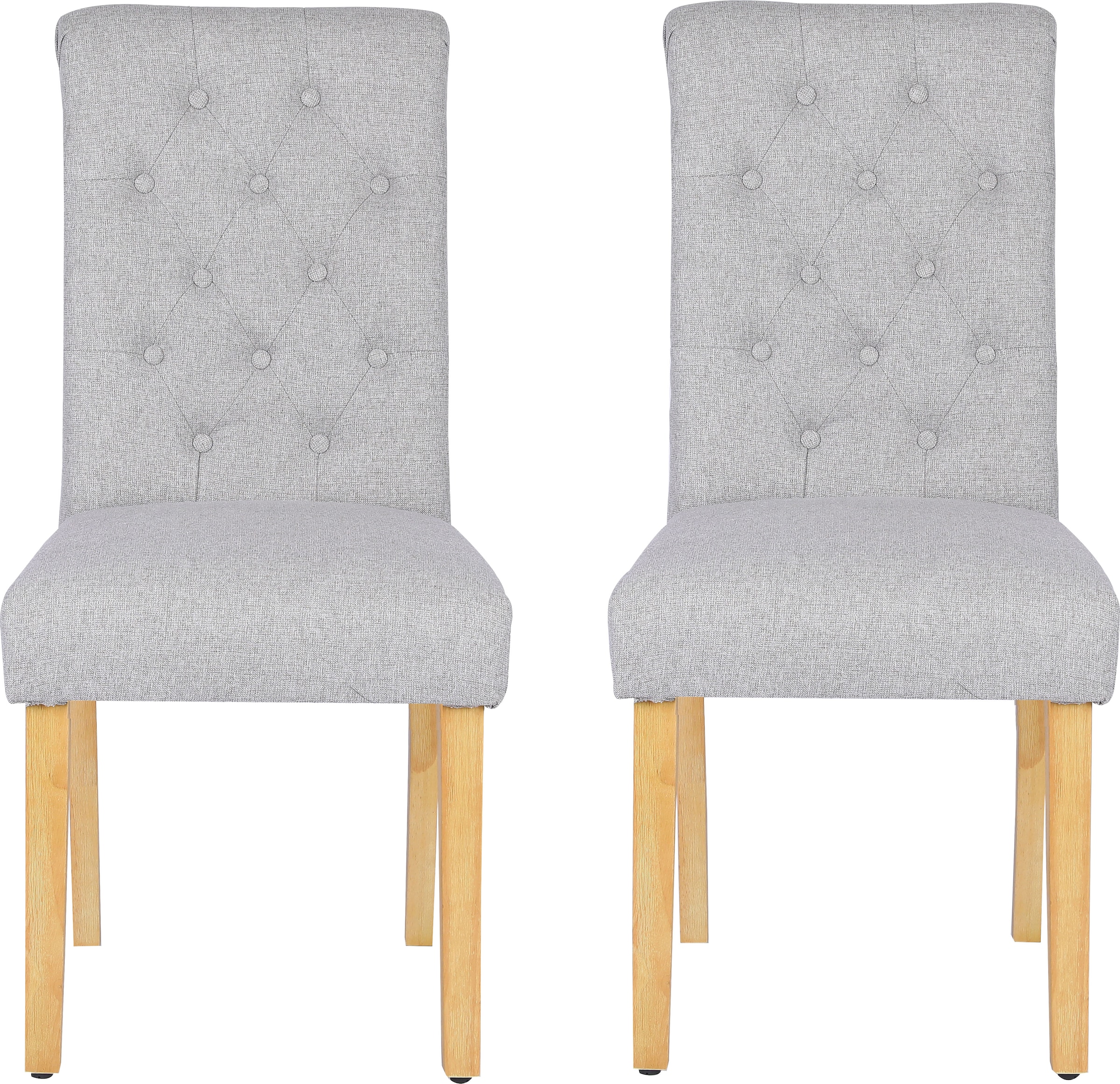 Home affaire Esszimmerstuhl »Liao, TOPSELLER!, 2er-Set«, (Set), pflegeleichter Webstoff Bezug, Knopfheftung, Sitzhöhe ca. 51 cm