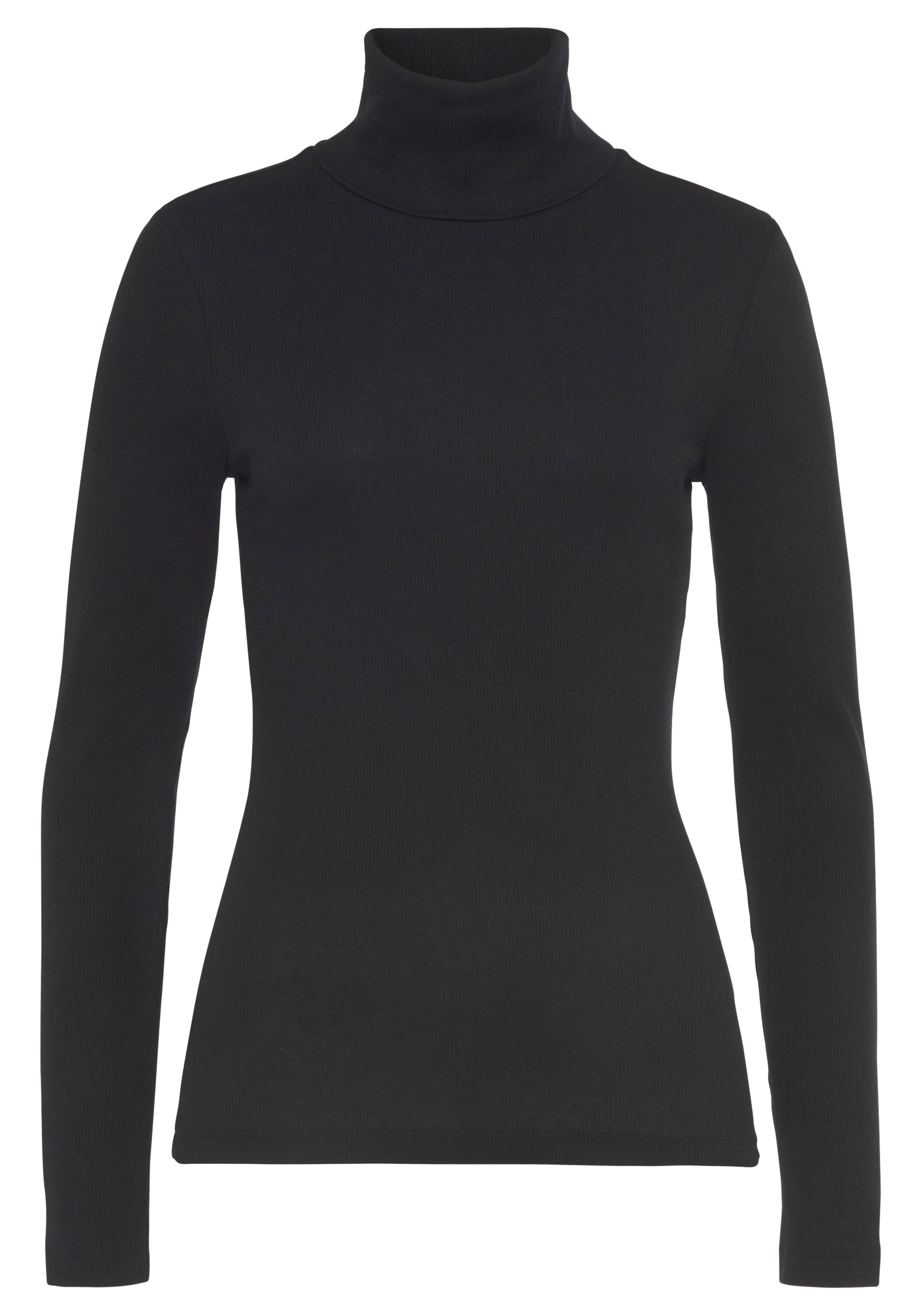 AJC Langarmshirt, sehr figurbetont, Rollkragen, Basic-Stil