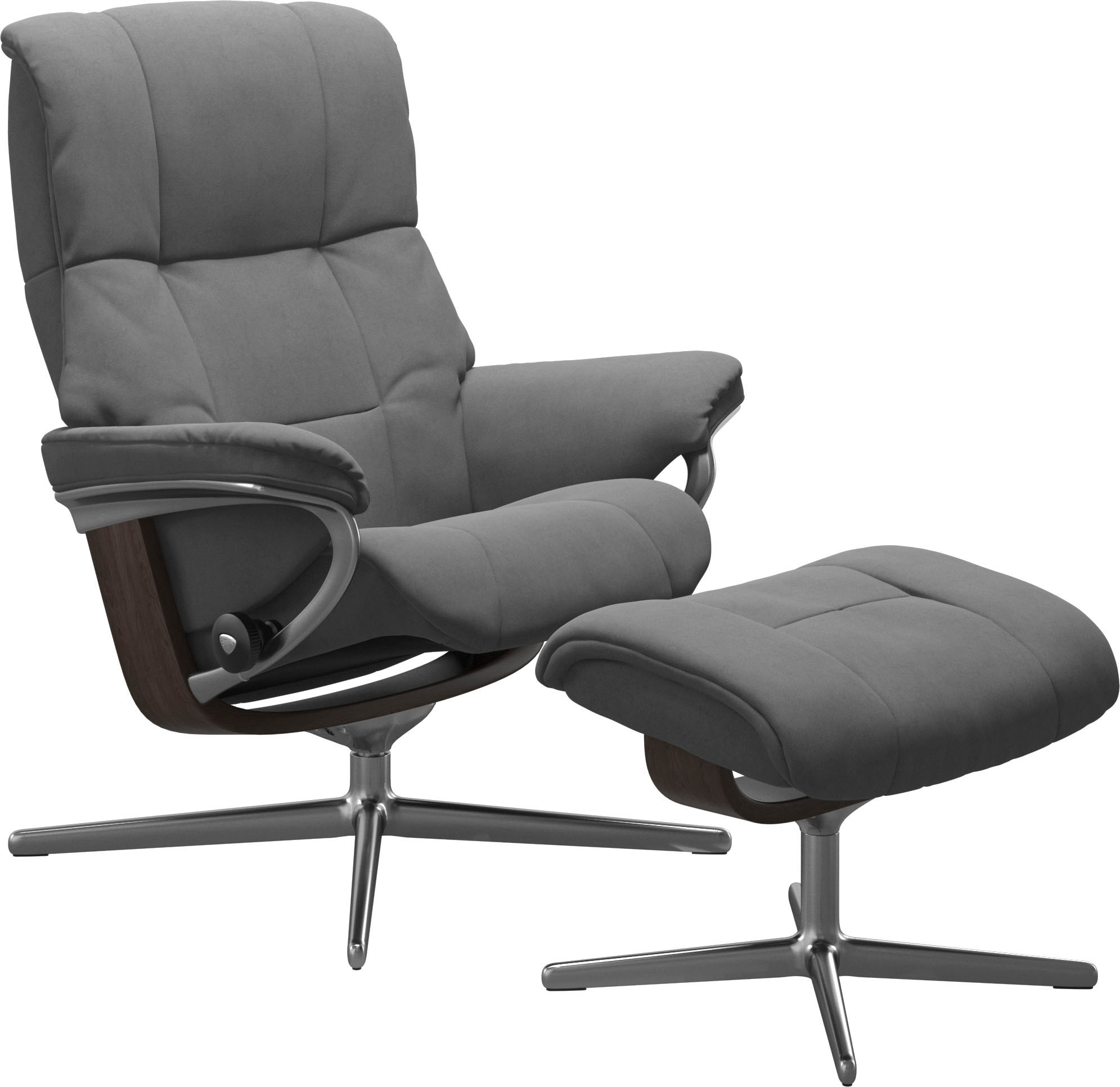 Stressless® Relaxsessel »Mayfair« Set, Relaxsessel mit Hocker,  mit Hocker, mit Cross Base, Größe S, M & L, Holzakzent Wenge