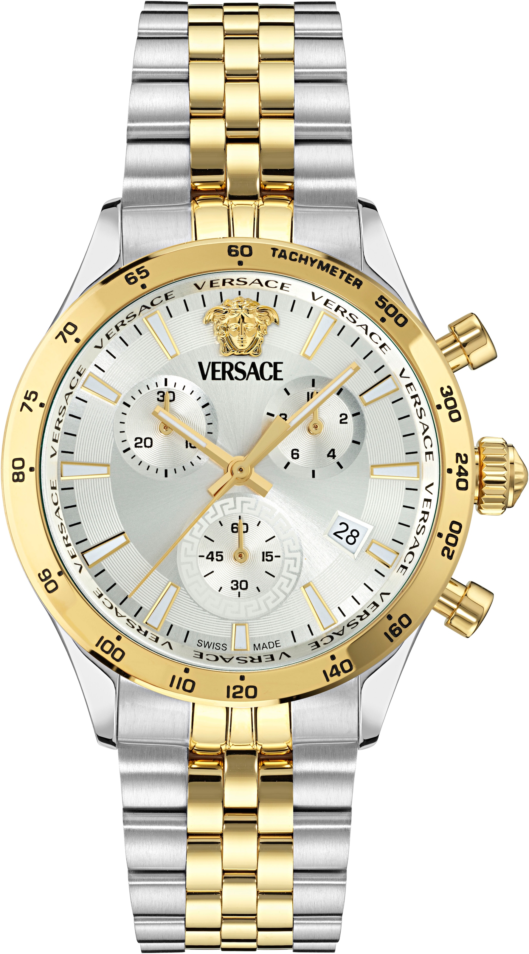 Versace Chronograph »HELLENYIUM CHRONO PETITE«, Quarzuhr, Armbanduhr, Herrenuhr,Swiss...