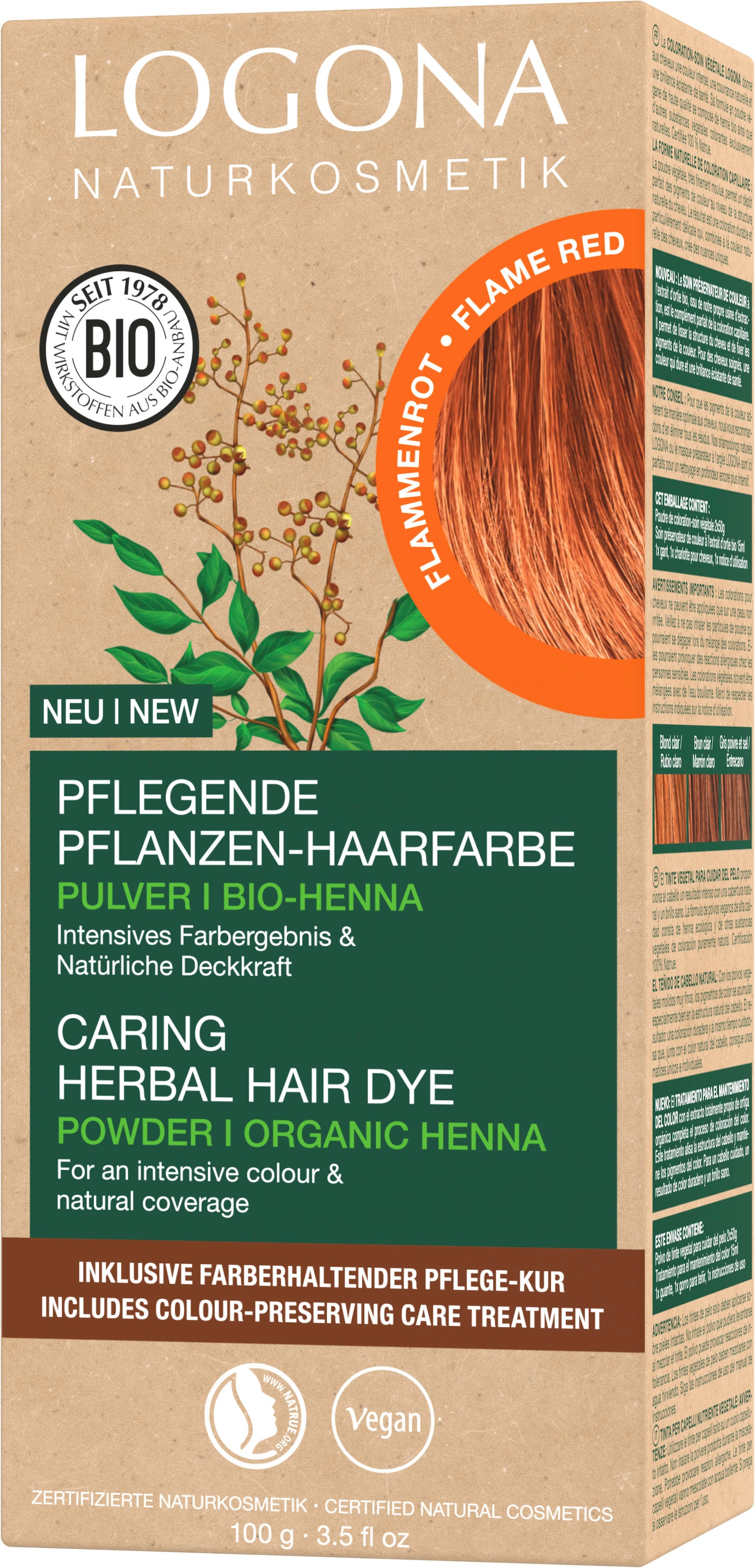 LOGONA Haarfarbe »Pflanzen-Haarfarbe Pulver«
