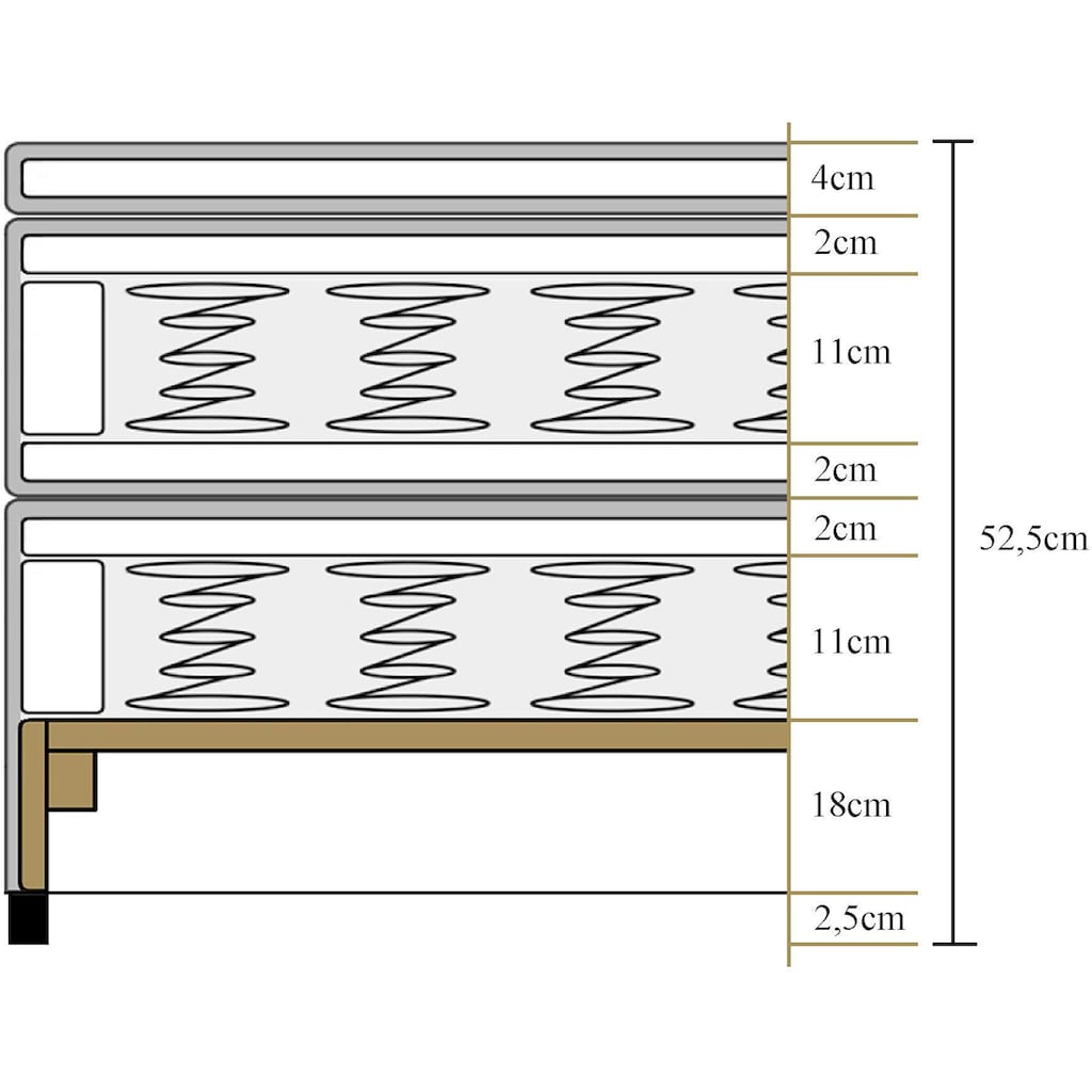 ATLANTIC home collection Boxspringbett »Rex«