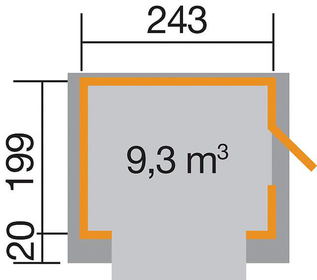 weka Gerätehaus »Verkaufshaus 221, 19 mm, ohne Boden«