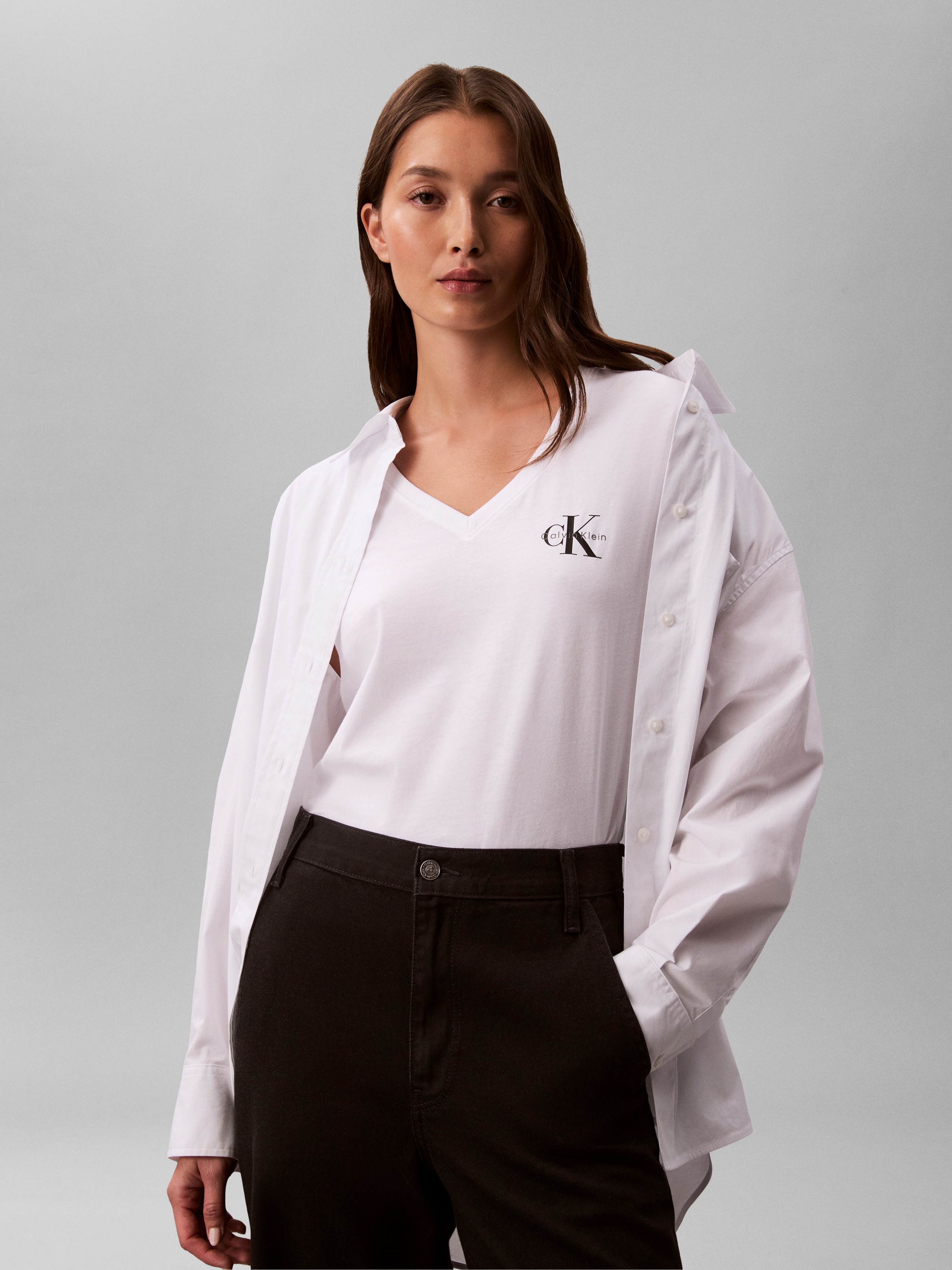 Calvin Klein Jeans T-Shirt »MONOLOGO VNK 2PACK TEE« Packung, 2er-Pack, 2 Stk. , Logoschriftzug