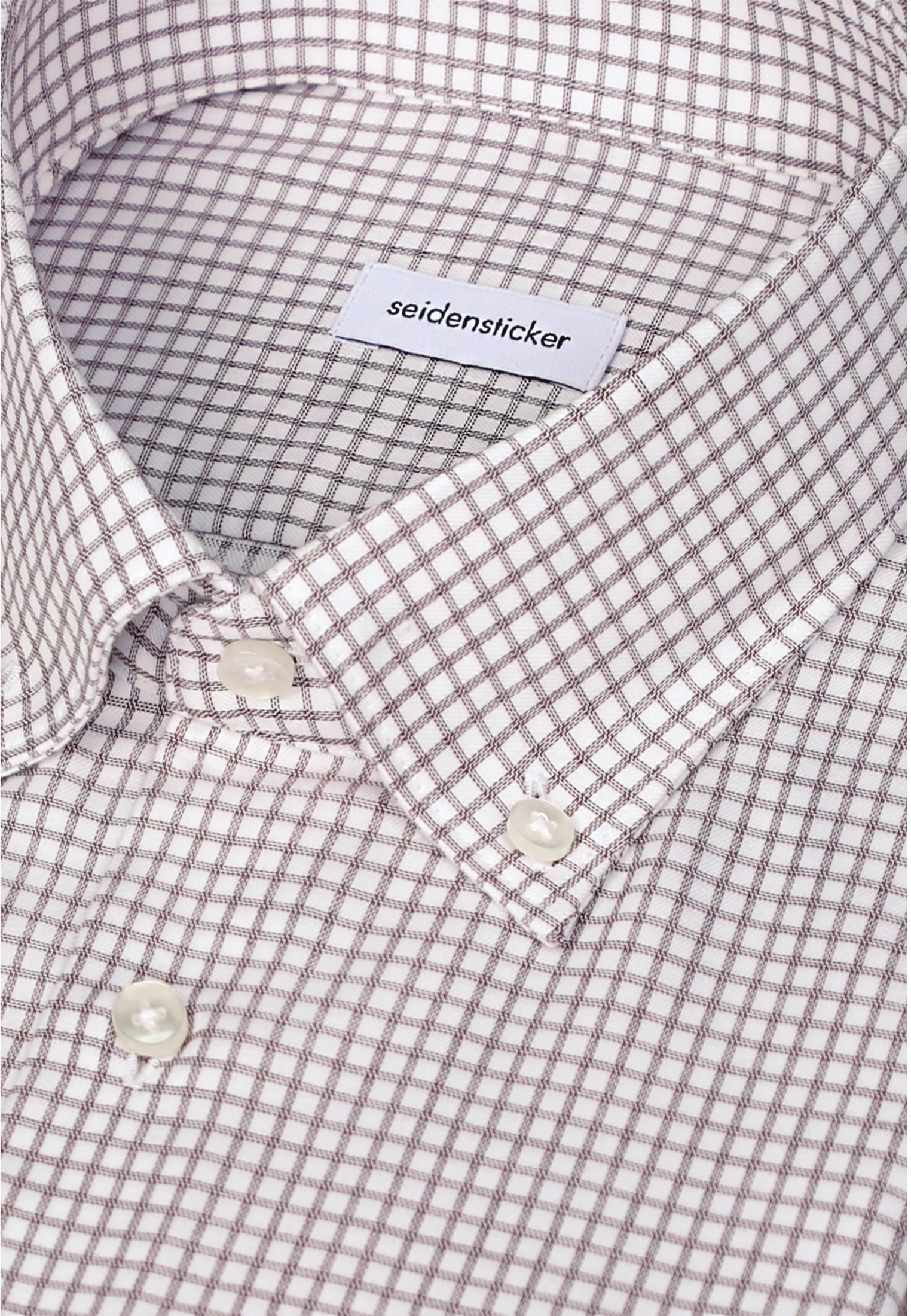 seidensticker Businesshemd »Schwarze Rose« Shaped 1/1 Button-Down-Kragen Karo