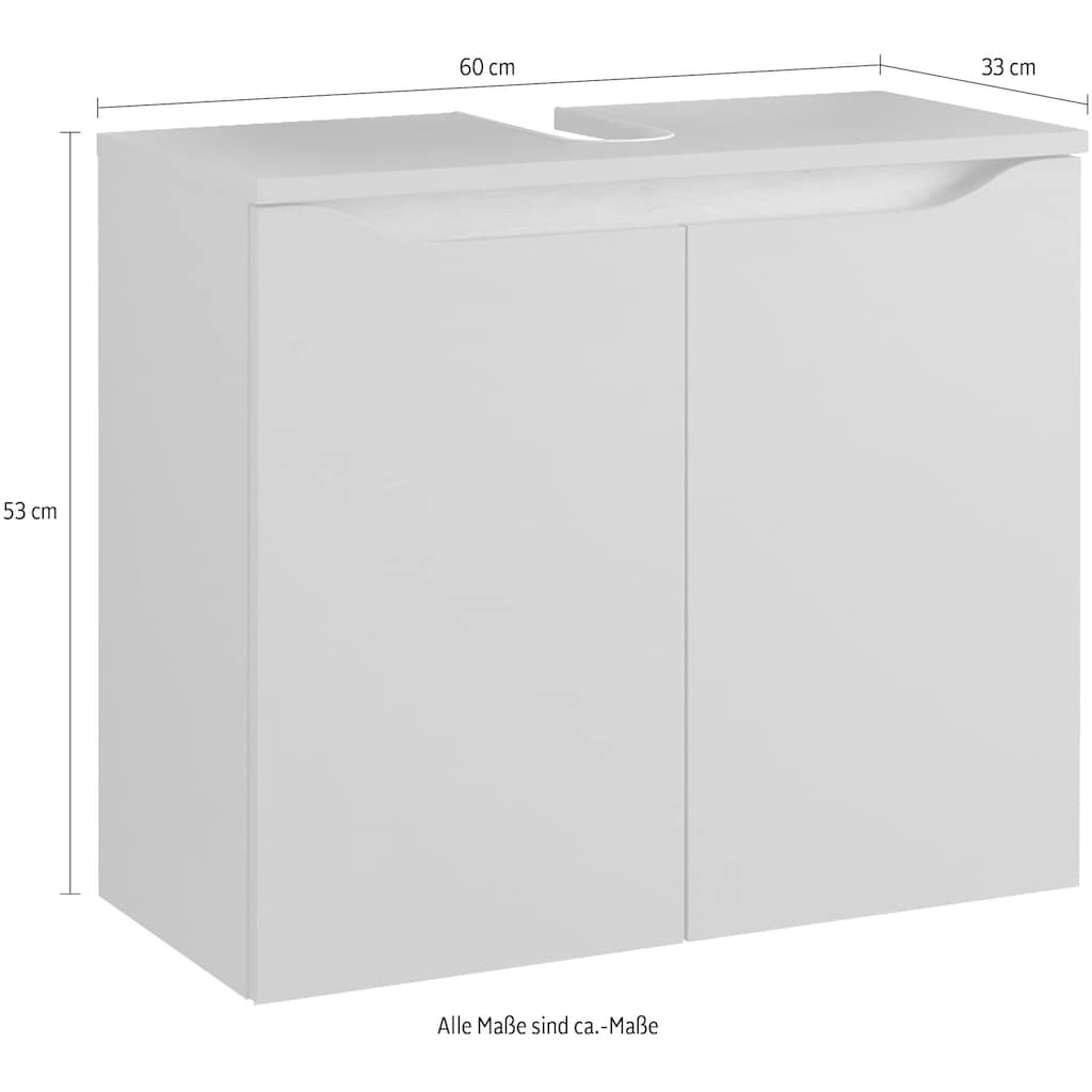 Saphir Waschbeckenunterschrank »Quickset Unterbeckenschrank, 60 cm breit, 2 Türen«