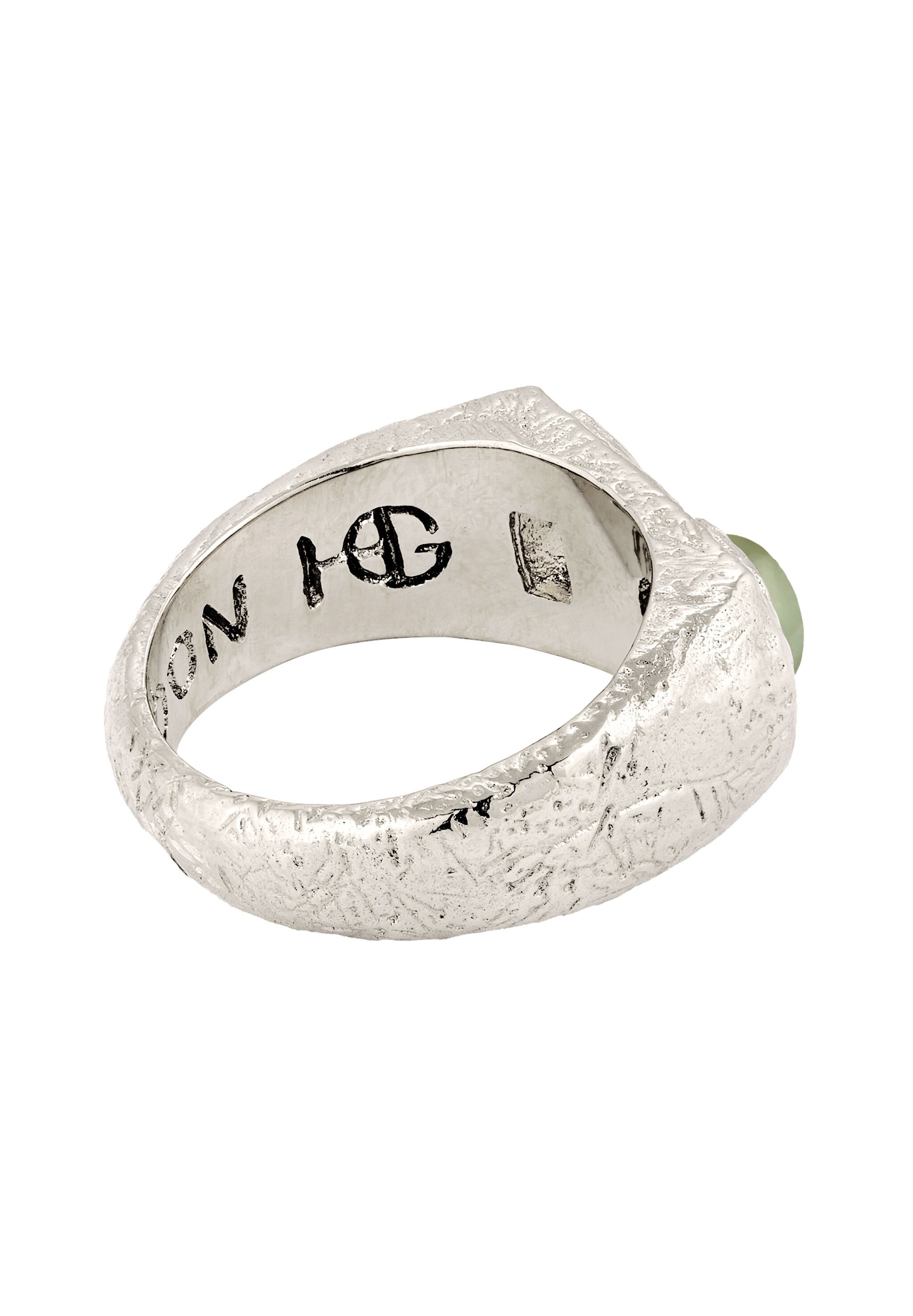 HAZE & GLORY Siegelring »Ring Signet Jade Grün 925 Sterling Silber Shake It Up«