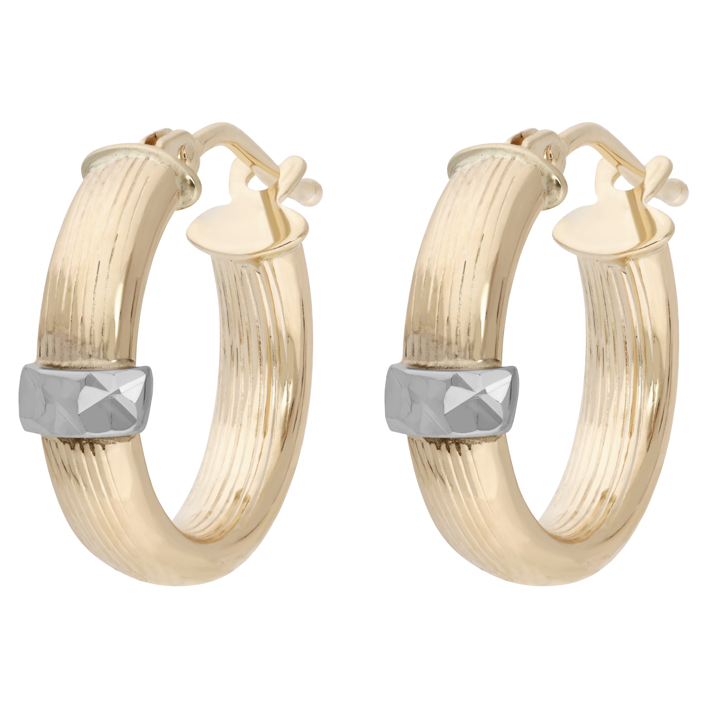 Firetti Paar Creolen »Schmuck Geschenk Gold 585 Ohrschmuck Ohrringe bicolor«