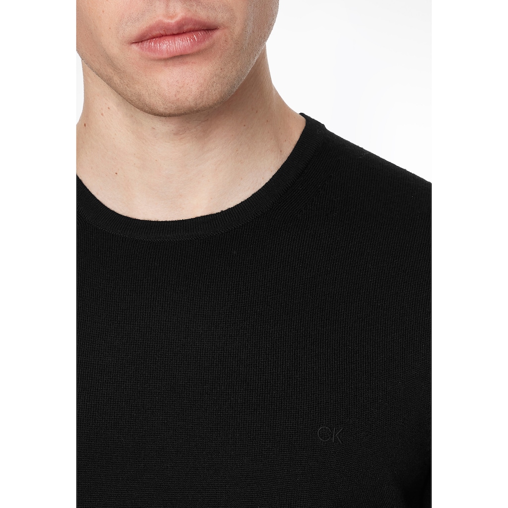 Calvin Klein Rundhalspullover »SUPERIOR WOOL CREW NECK SWEATER«