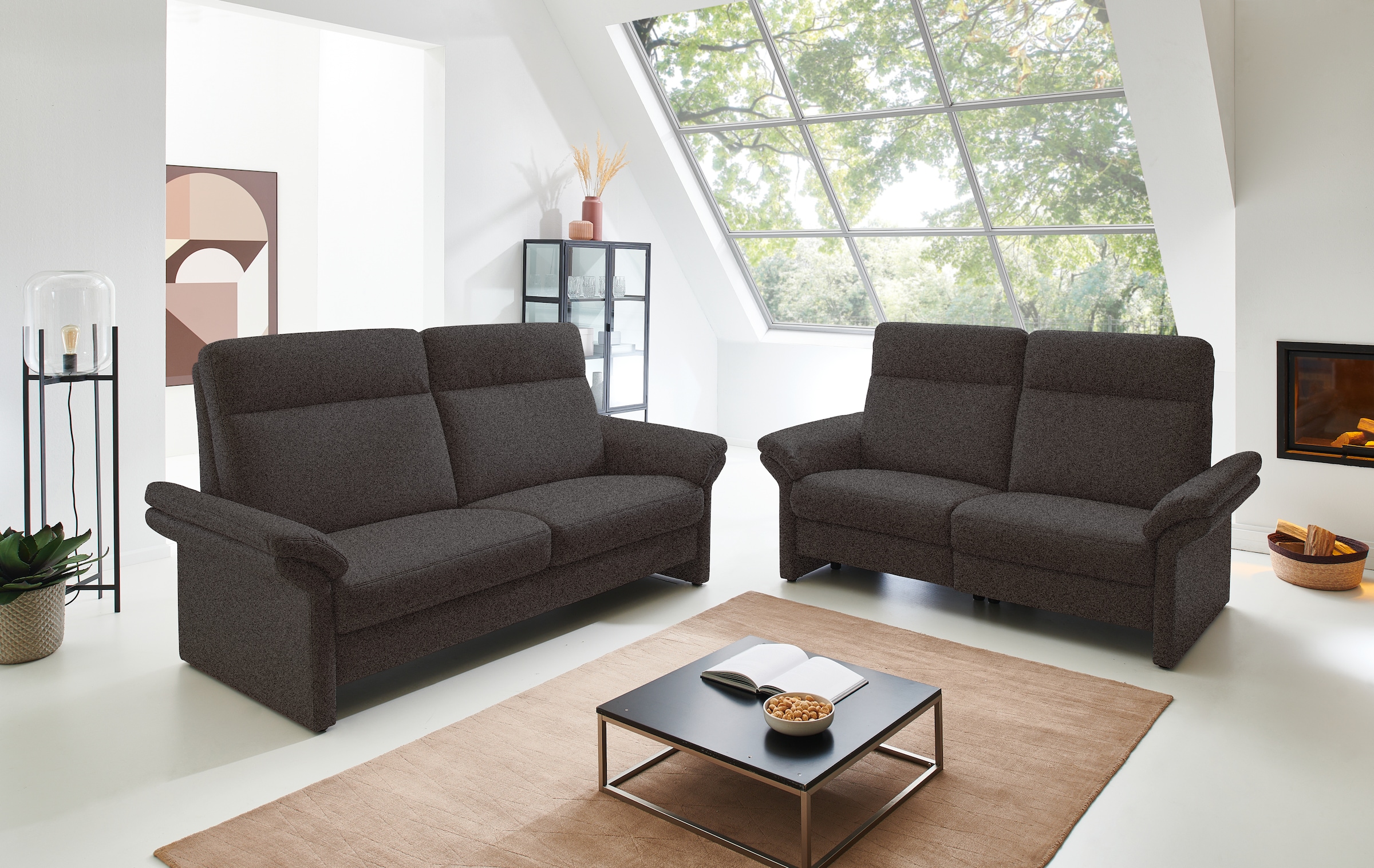Places of Style 3-Sitzer »Senise, Breite 202 cm«, mit Armverstellung, Federkern