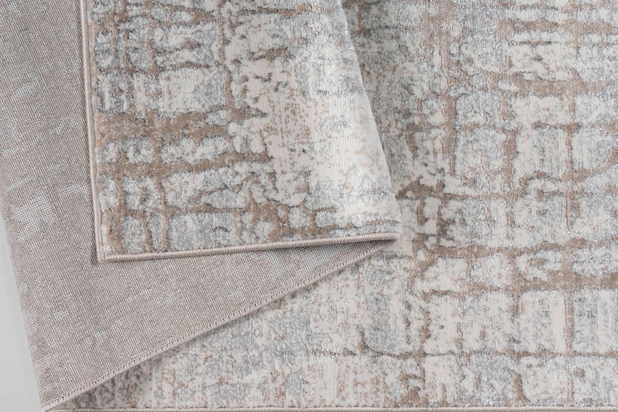 my home Teppich »Serafine« rechteckig 12 mm Höhe Vintage, dezenter Glanz, Hoch-Tief-Struktur, Schrumpf Carving-Effekt