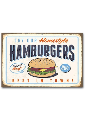 Home affaire Metallbild »Hamburgers«, Maße (B/H): ca. 45/30 cm kaufen
