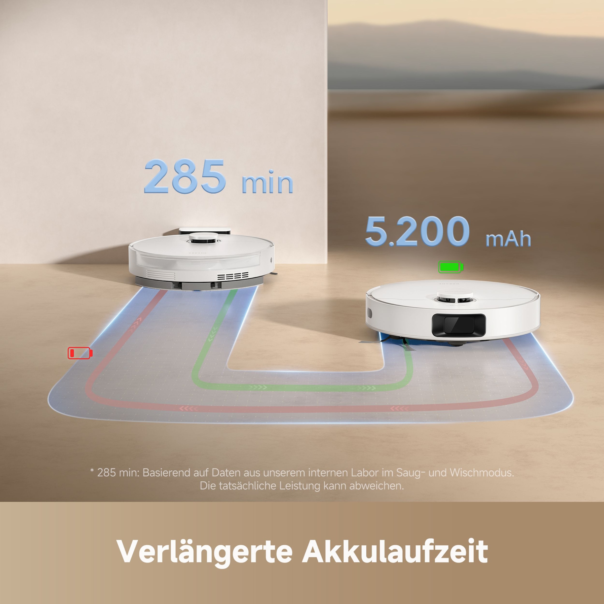 Dreame Nass-Trocken-Saugroboter »D20 White« 13.000 Pa, Haarentwirrung, Wischfunktion