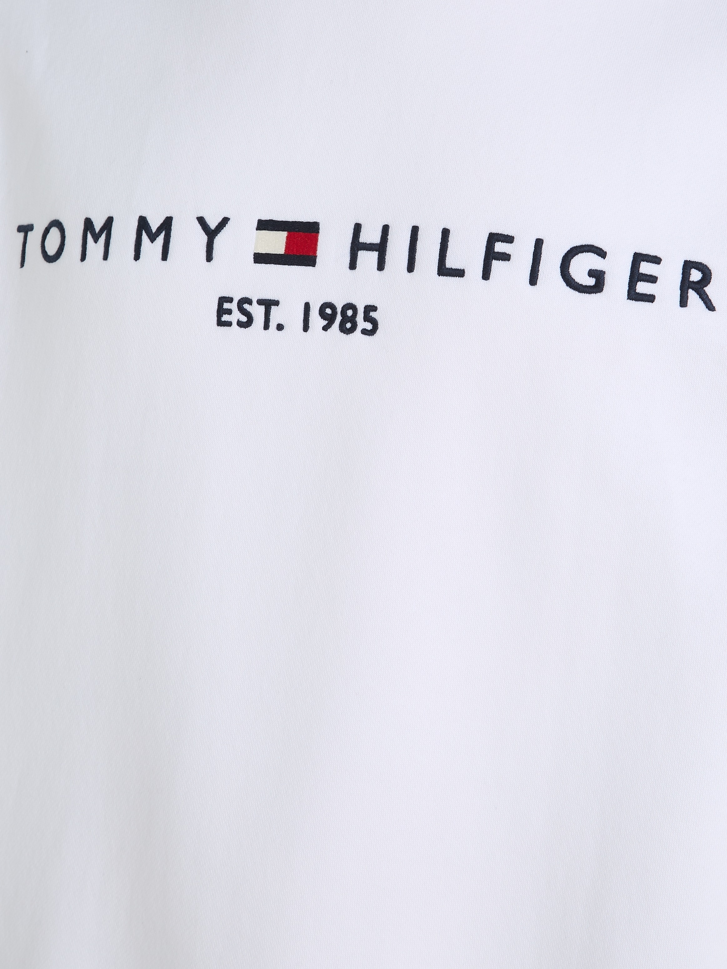 Tommy Hilfiger Sweatshirt »TOMMY LOGO«, unifarben, casual, regular fit, Baumwollmix, Rundhals
