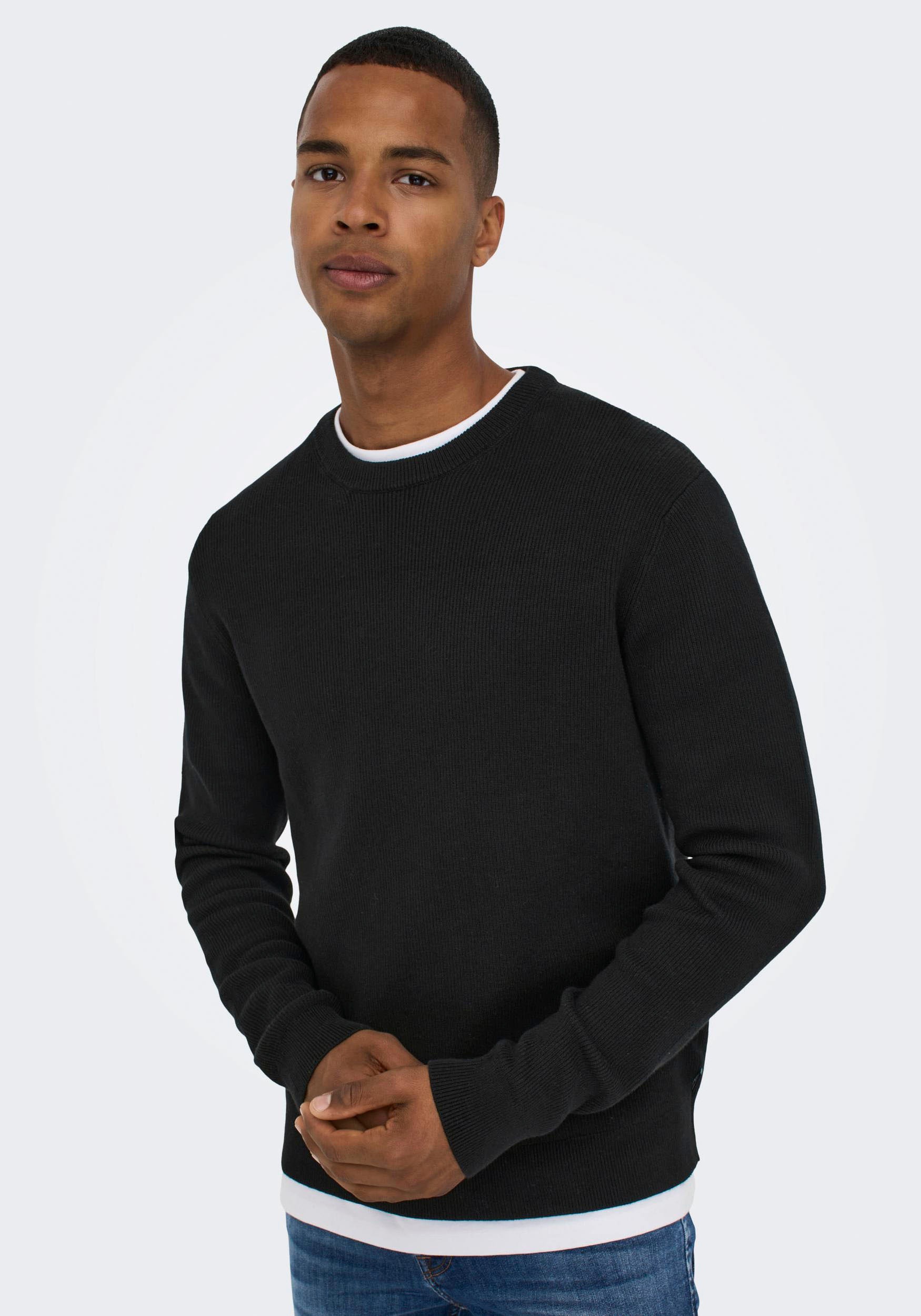 ONLY & SONS Strickpullover, im Strukturmuster