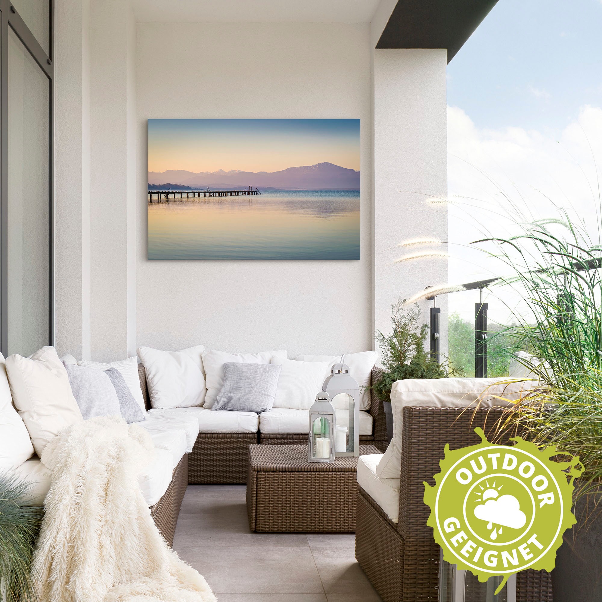 Artland Wandbild »Morgen am Chiemsee«, Seebilder, (1 St.), als Alubild, Outdoorbild, Leinwandbild, Poster in verschied. Größen