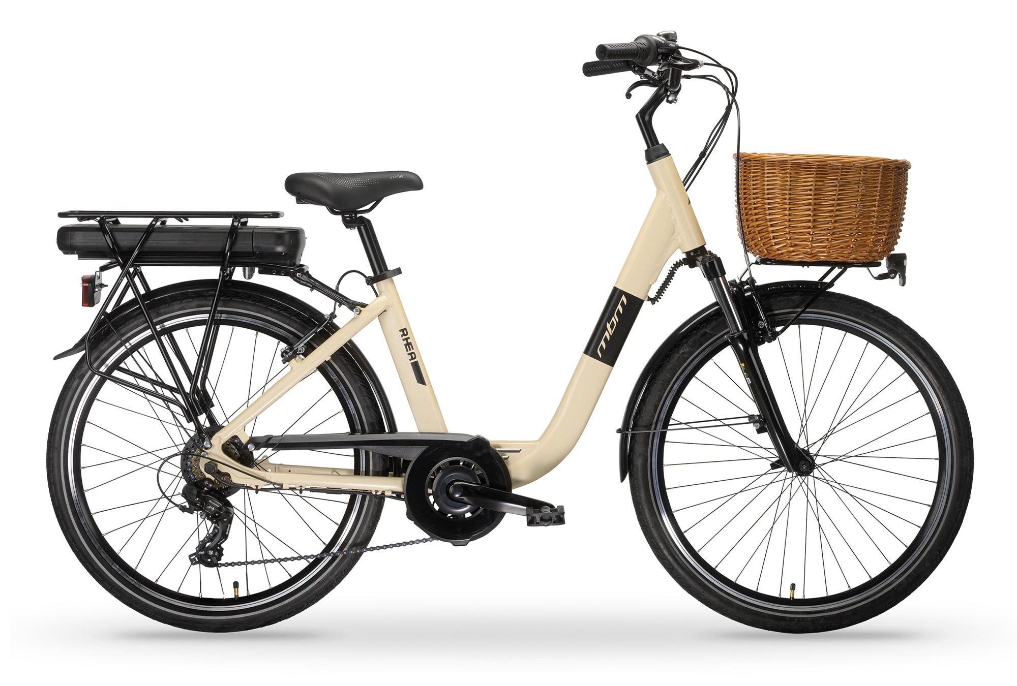 MBM E-Bike »Elektro-Citybike RHEA 24 Zoll, creme«, Shimano