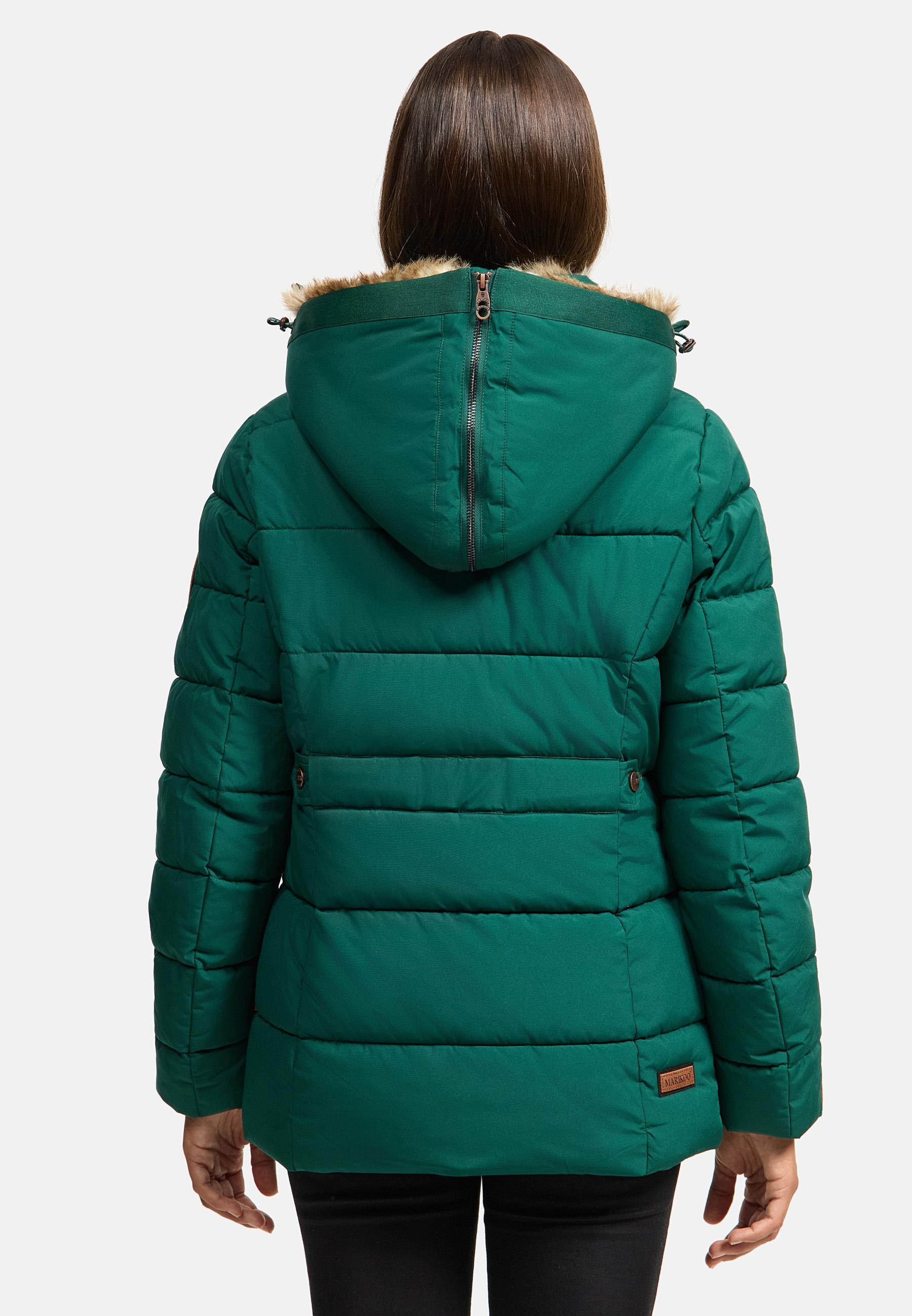 Marikoo Winterjacke »Winterjacke Nekoo«, mit Kapuze, stylische Damen Steppjacke mit großer Kapuze