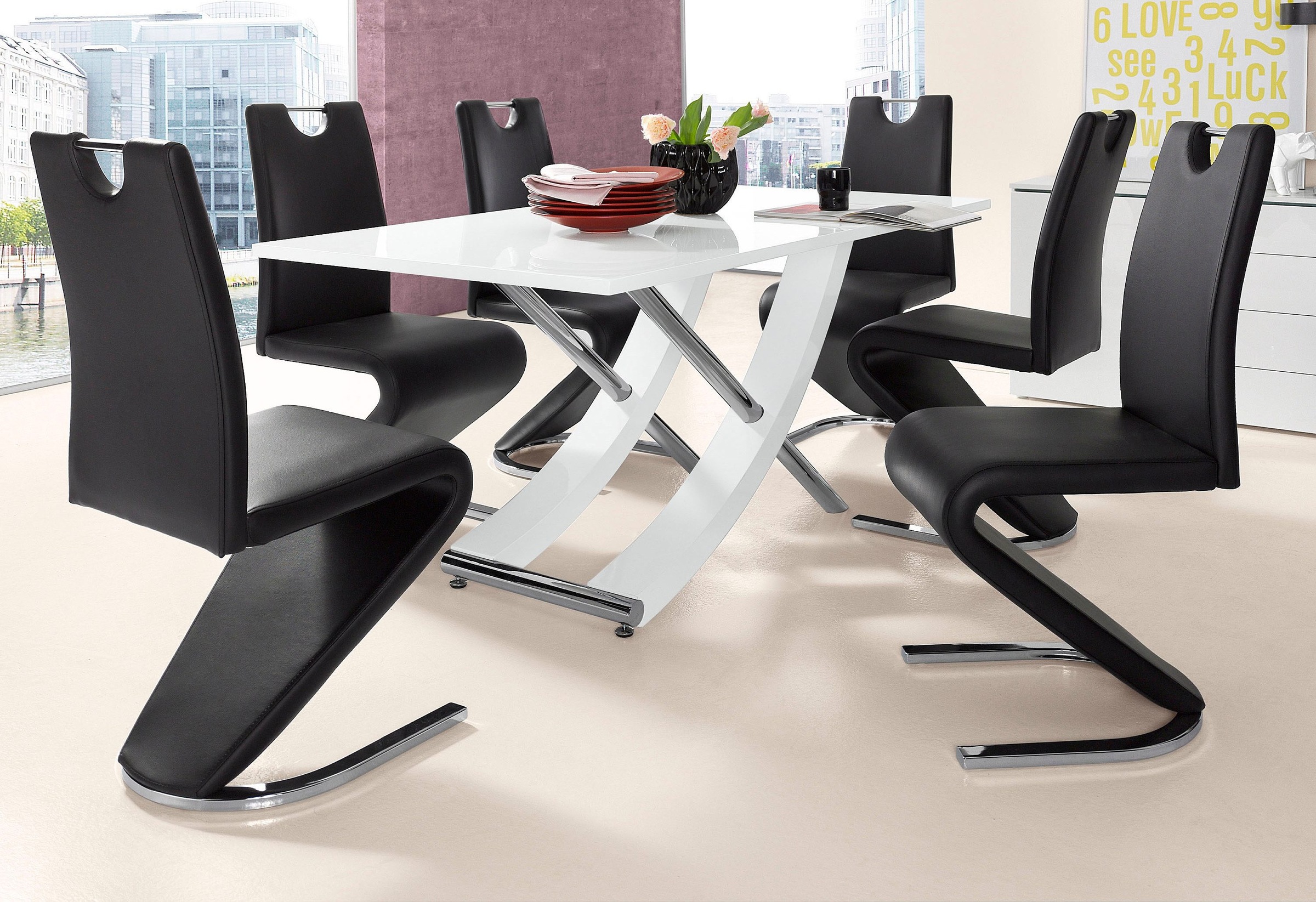 INOSIGN Esstisch »Kaleo, TOPSELLER!«, (Tisch, Esstisch), Breite 160 cm, modernes Design, stabil, Hochglanz