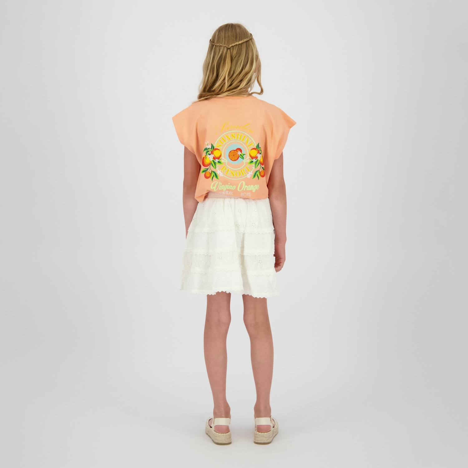 Vingino Rüschenrock mit Häkel-Details und Spitze