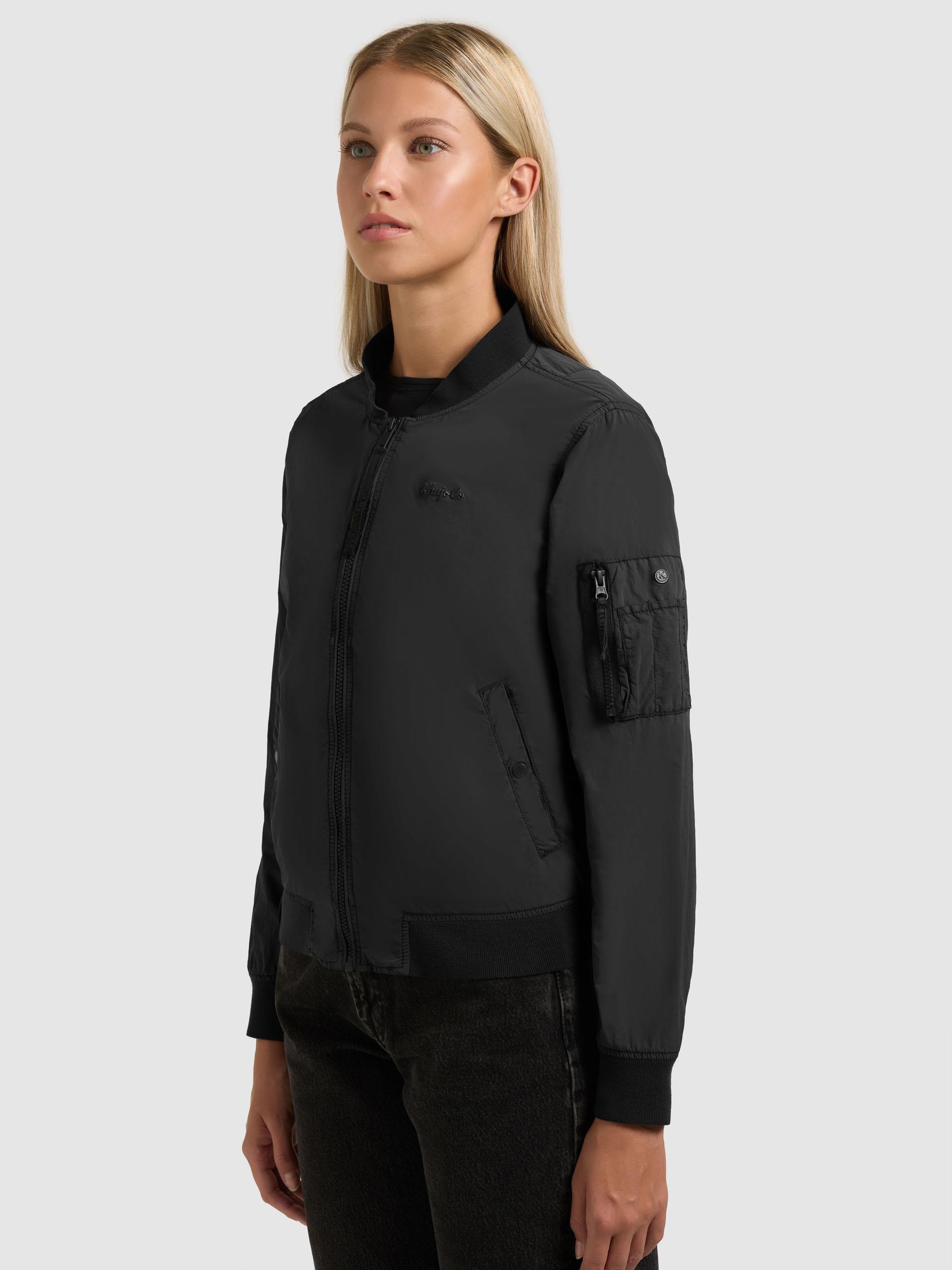 khujo Bomberjacke »Bomberjacke Denz« ohne Kapuze Matte Damen Übergangsjacke mit Bündchen