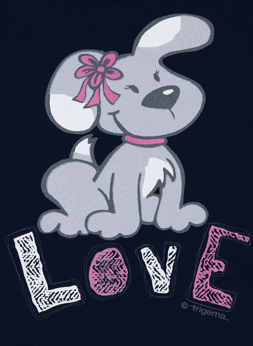 Trigema T-Shirt »TRIGEMA Baby-Shirt mit niedlichem Aufdruck« 1 Stk.