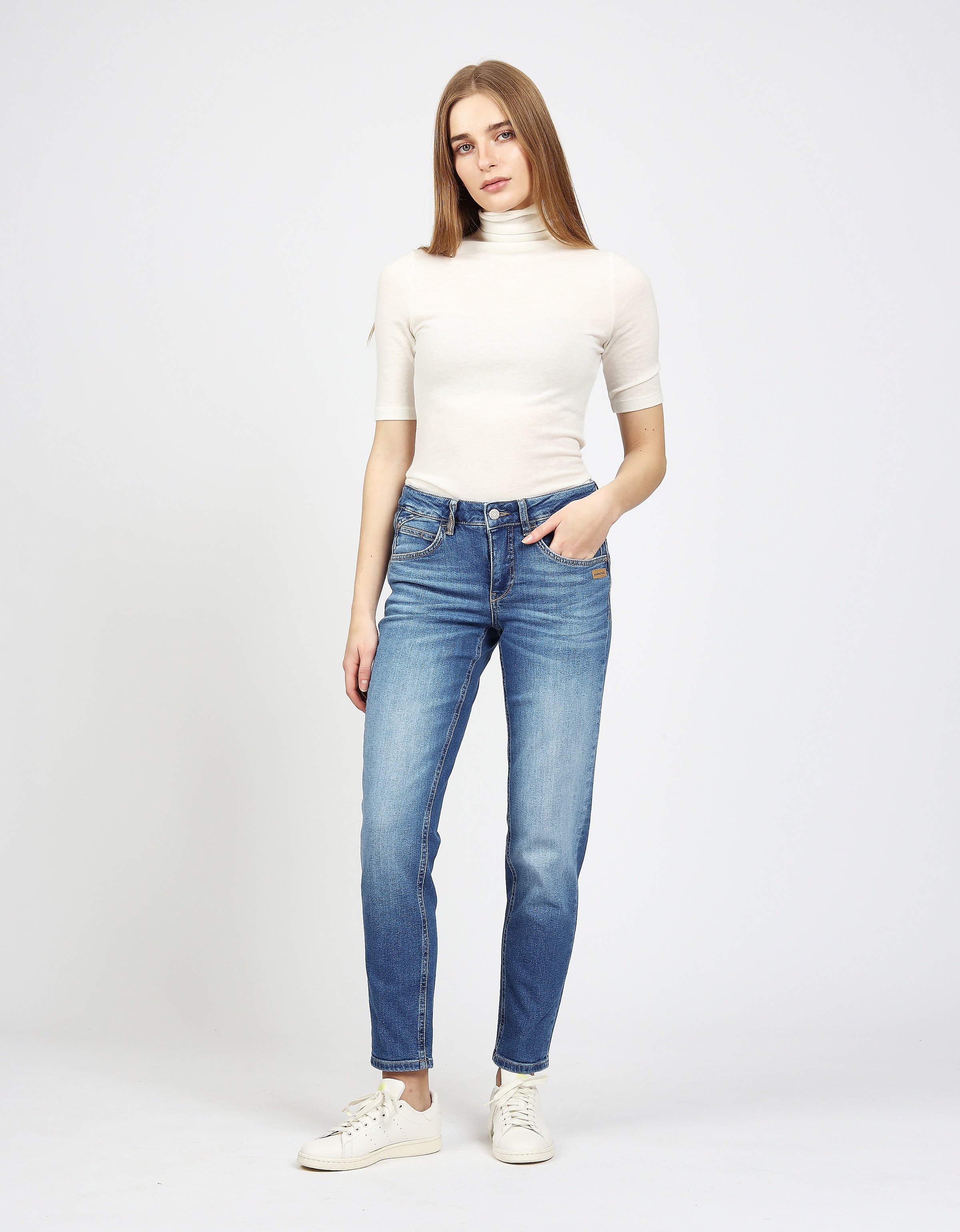 GANG 5-Pocket-Jeans »94JOLINE BOYFRIEND«, in cropped Länge