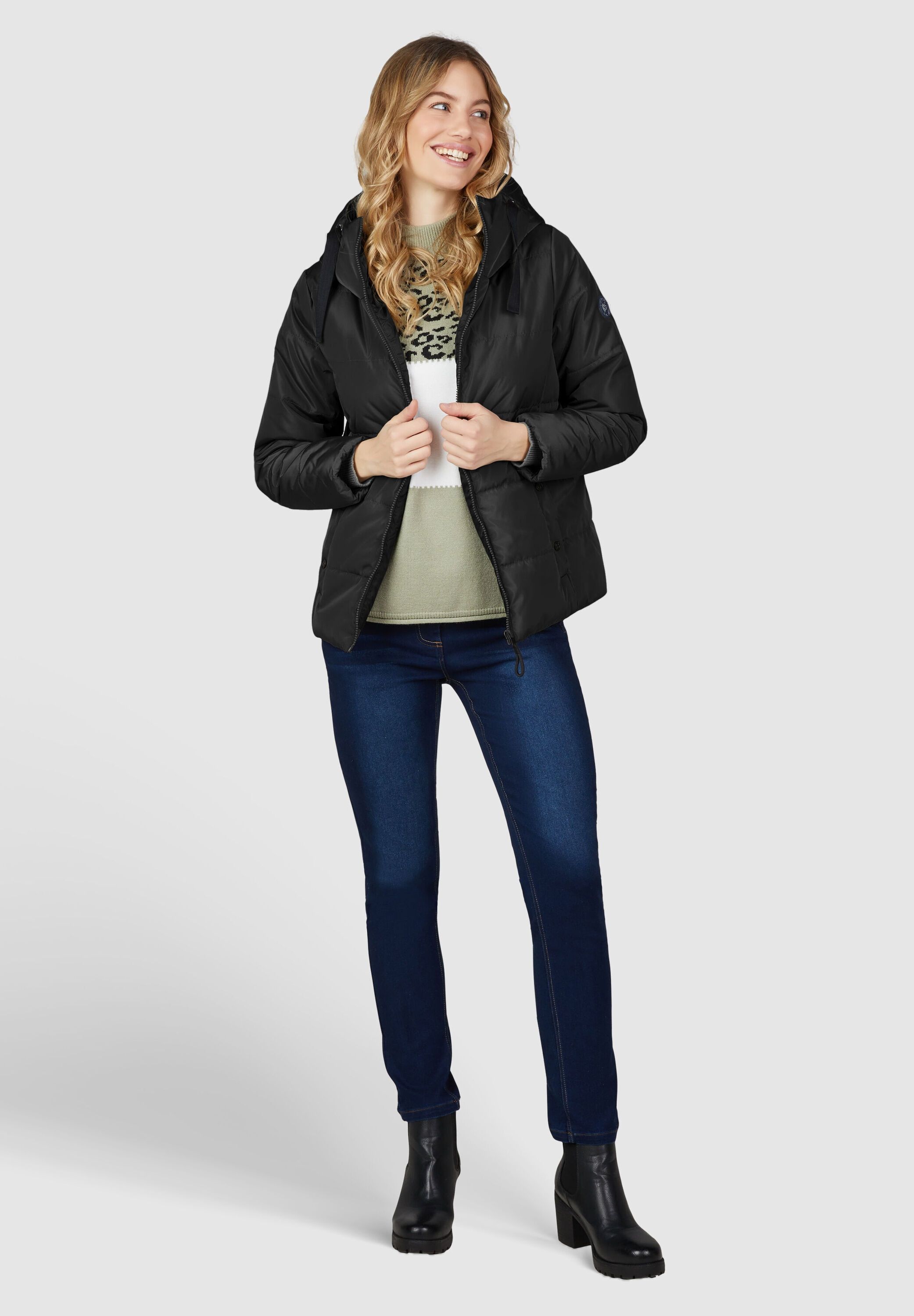 NAVIGAZIONE Steppjacke »NAVIGAZIONE Jacke« mit Kapuze mit verstellbarer Kapuze