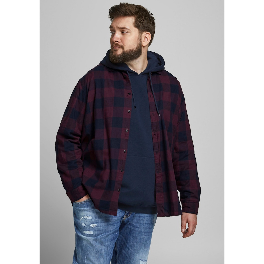 Jack & Jones PlusSize Karohemd »GINGHAM TWILL SHIRT«, Bis Größe 6XL