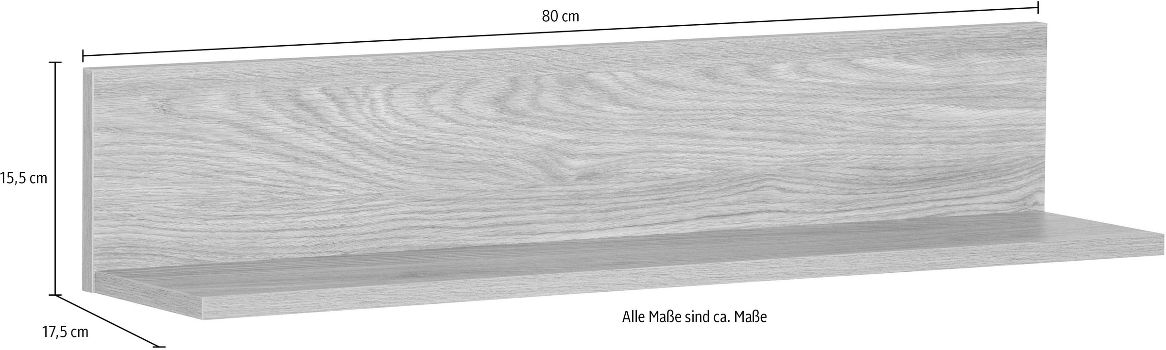 Schildmeyer Wandboard »Elma, Breite 80 cm«, Dekor mit fühlbarer Holzstruktur
