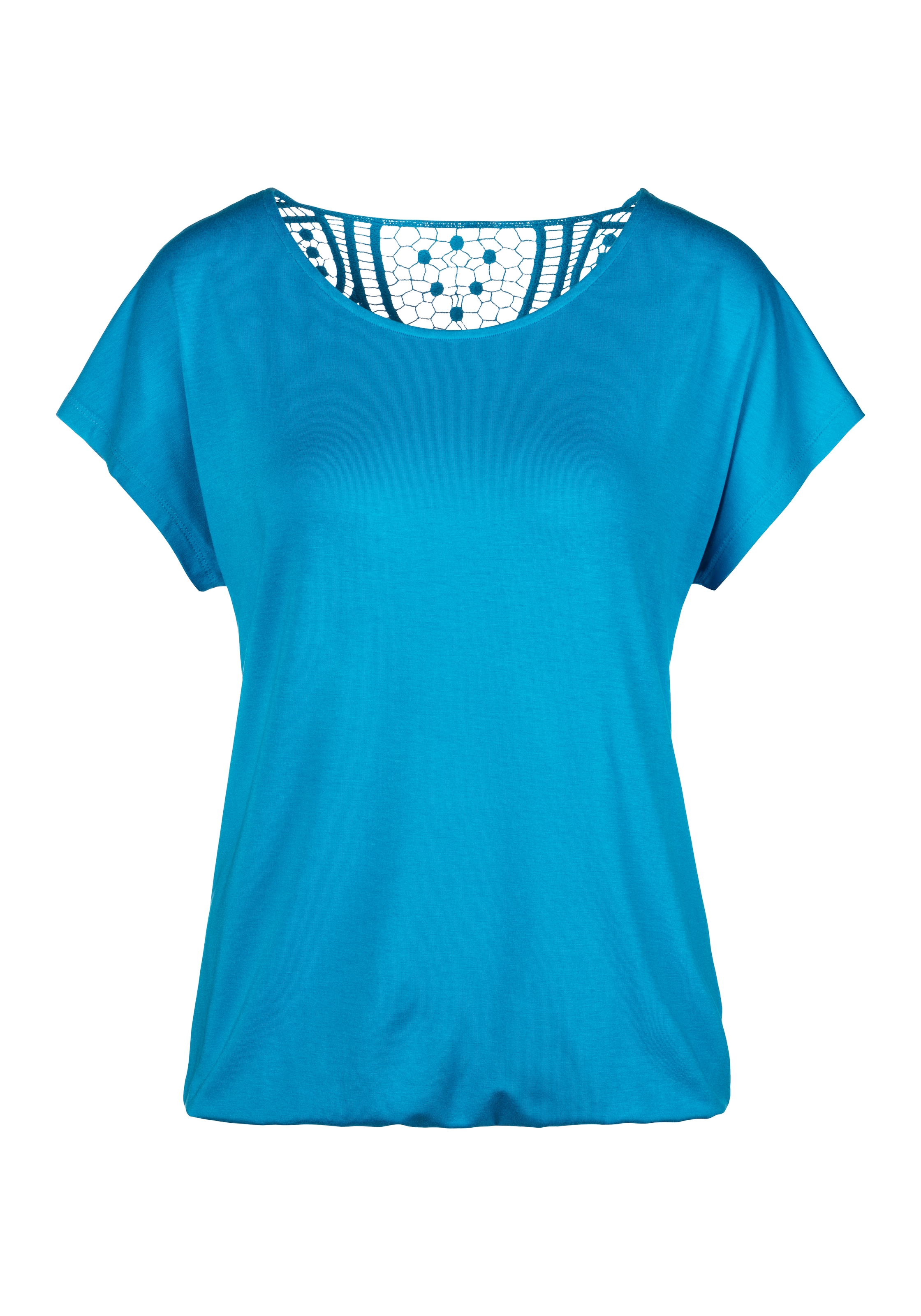 Vivance T-Shirt, (2er-Pack), mit OTTO Häkelspitze Online Shop Rücken im am weicher