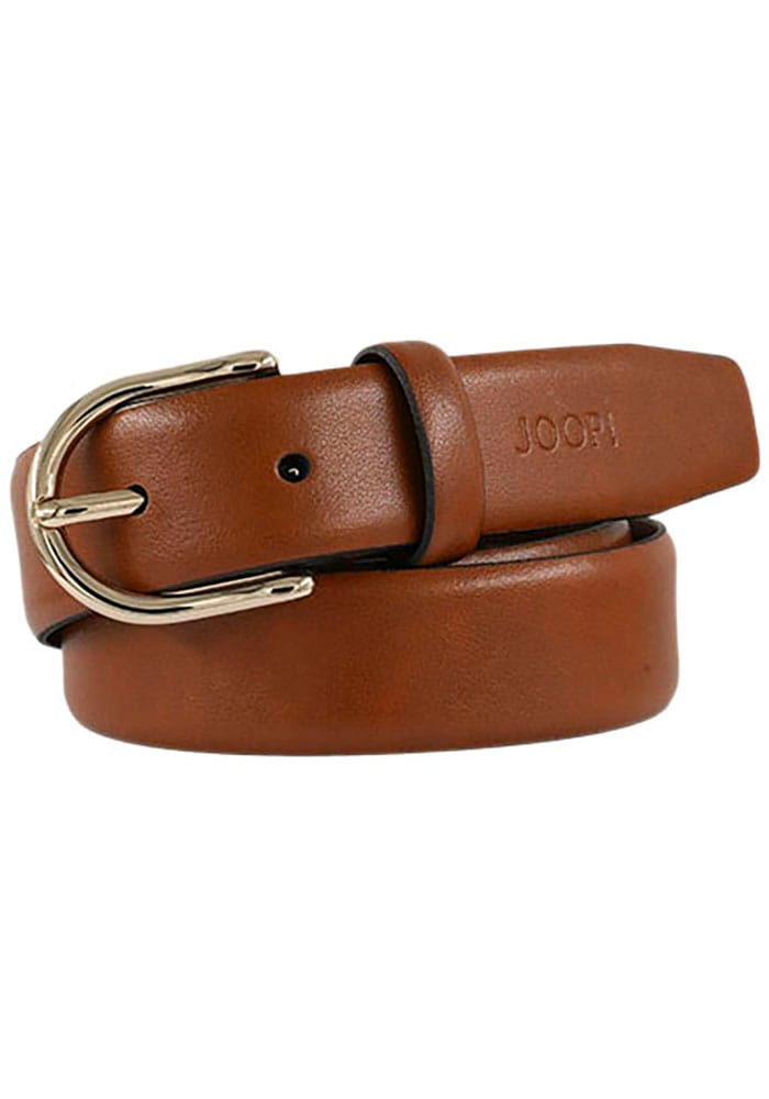 JOOP! Ledergürtel abgerundete Dornschließe, Breite 3 cm