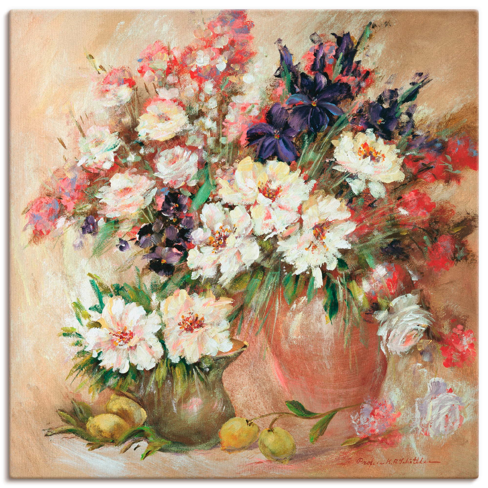 Artland Wandbild »Stillleben I«, Blumen, (1 St.), in vielen Größen & Produktarten -Leinwandbild, Poster, Wandaufkleber / Wandtattoo auch für Badezimmer geeignet