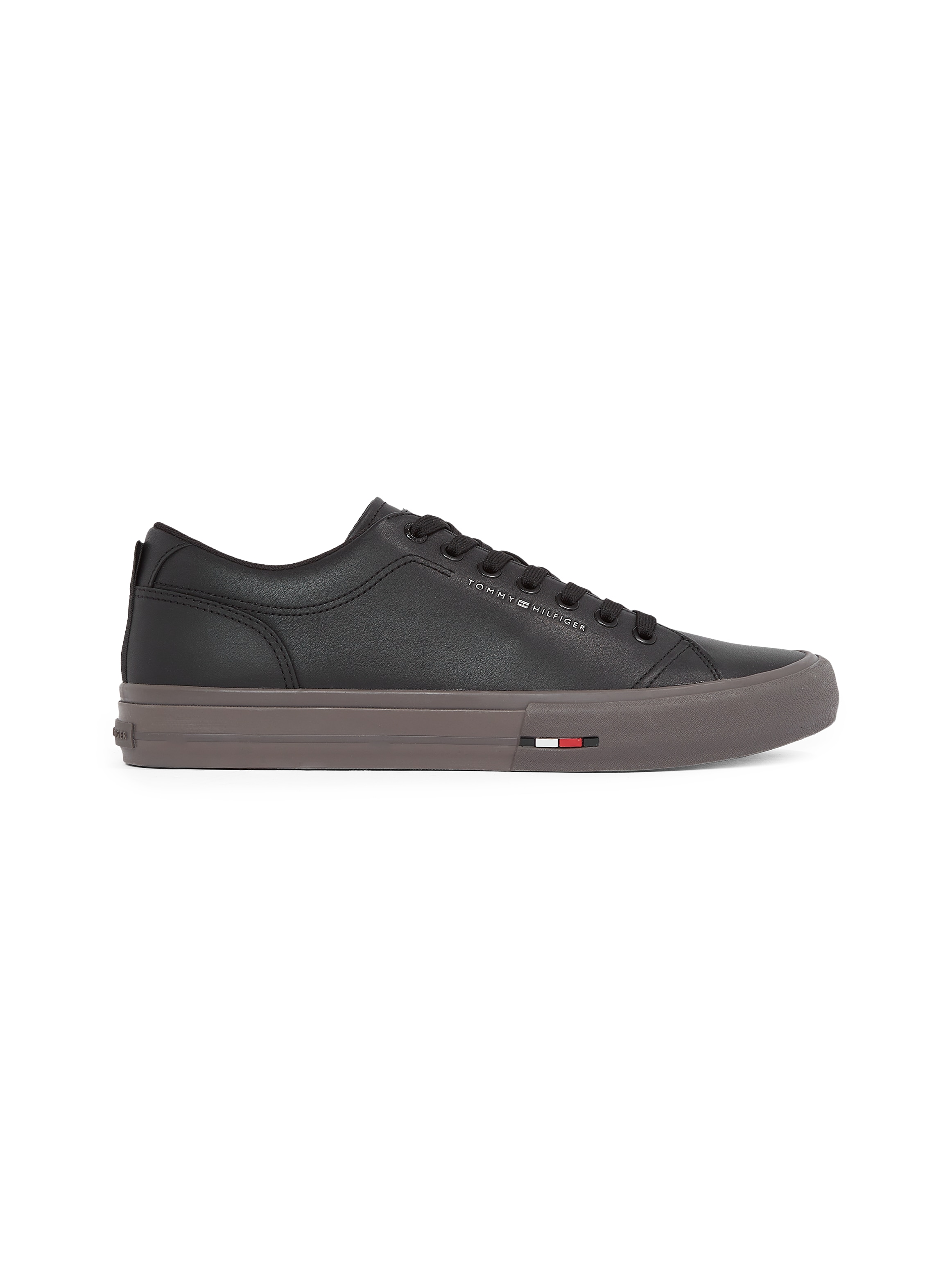 Tommy Hilfiger Sneaker »TH HI VULC STREET LTH PATCH«, Freizeitschuh, Halbschuh, Schnürschuh mit kleiner Logoflagge