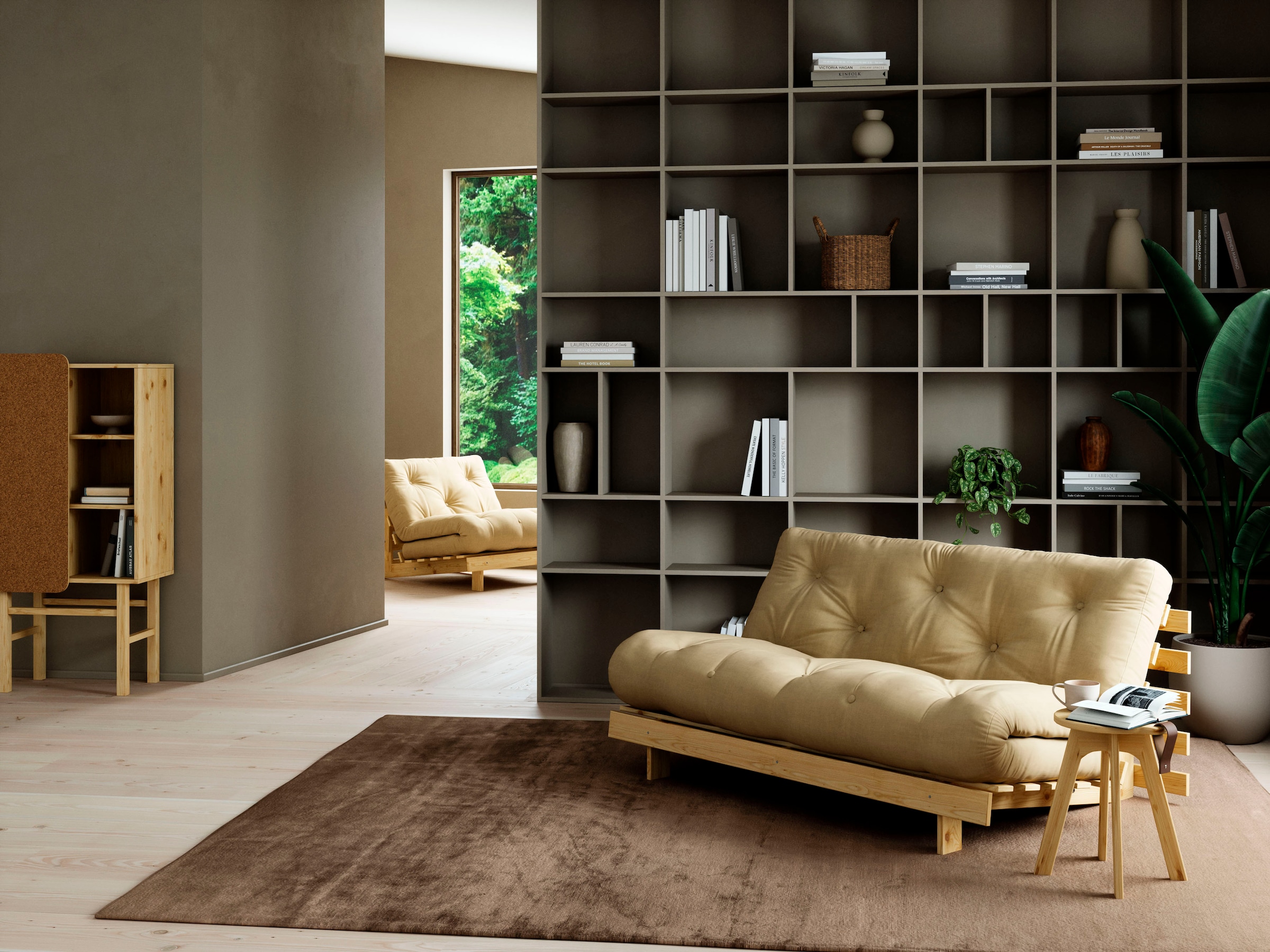 Karup Design Daybett »Daybett Roots Schlafsofa – Gästebett & Sofa aus FSC®-Kiefer«, Inkl. Futonmatratze, in mehreren Größen & Farben erhältlich