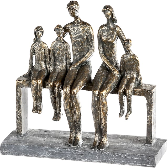 Casablanca by Gilde Dekofigur »Skulptur We are family, bronzefarben/grau«, (1  St.), Dekoobjekt, Höhe 26 cm, Familie, mit Spruchanhänger, Wohnzimmer  bestellen im OTTO Online Shop