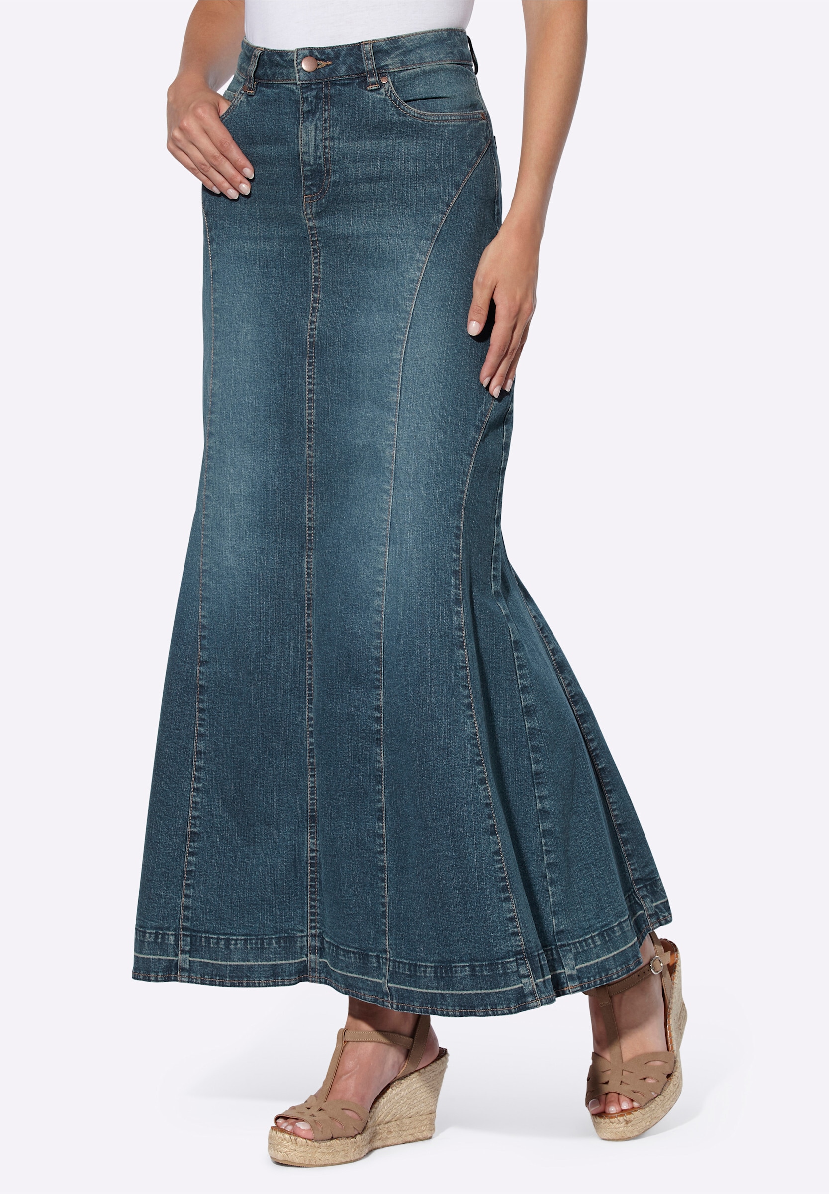 heine Godetrock »Jeans-Rock Jeansrock in Godet-Form«