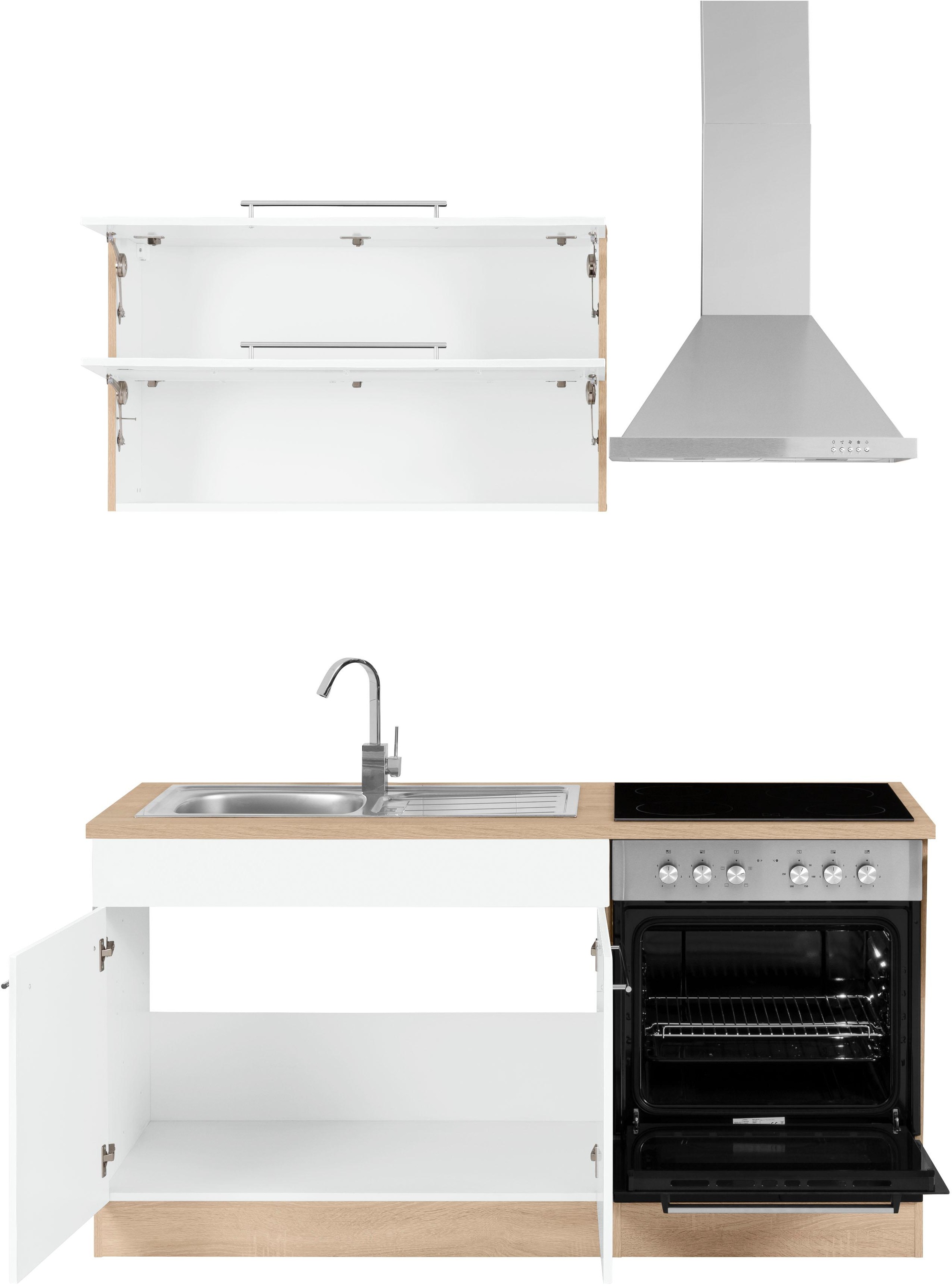 KOCHSTATION Pantryküche »KS-Eton« mit E-Geräten, Breite 160 cm