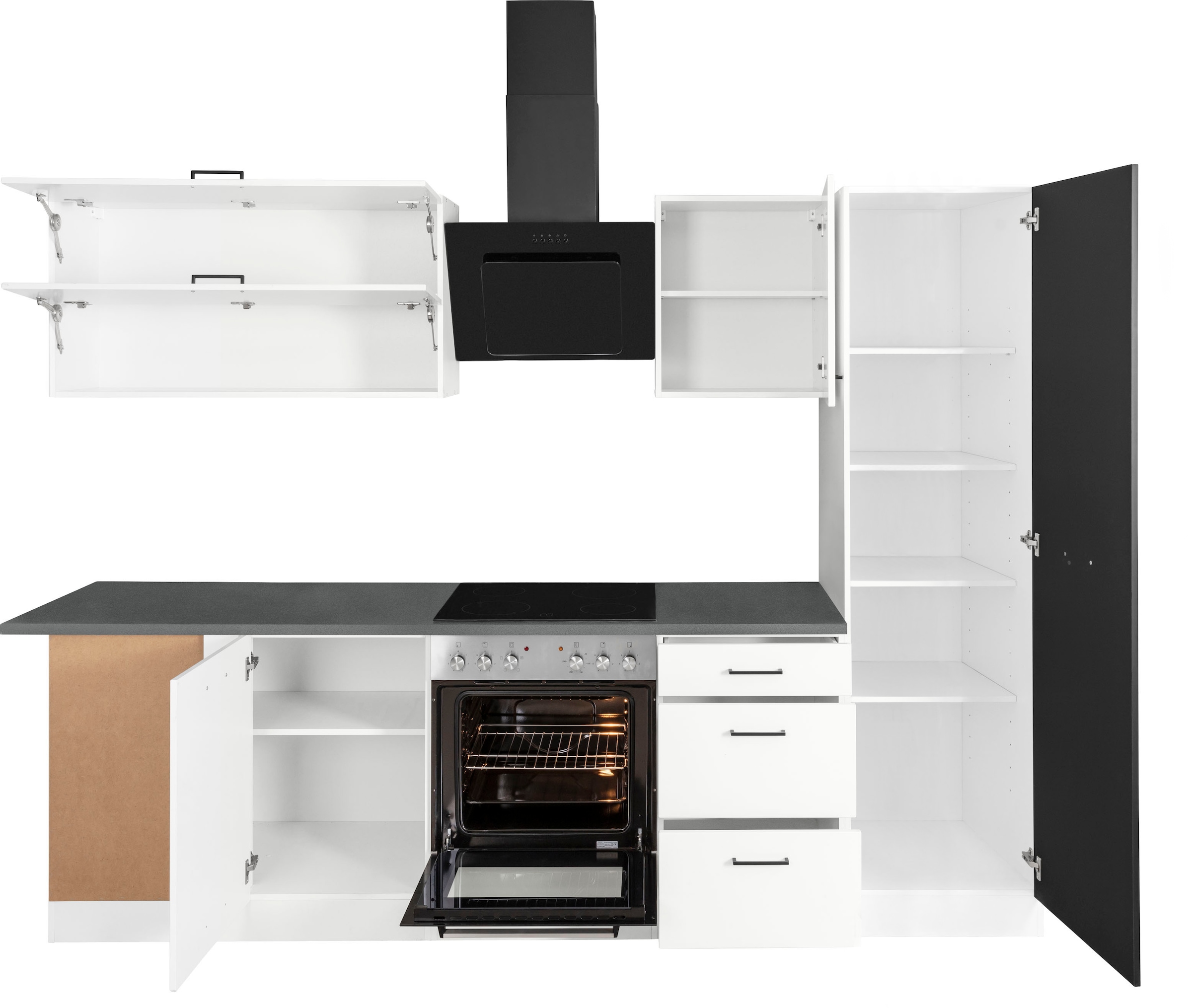 KOCHSTATION Winkelküche »KS-Trier« ohne E-Geräte, Stellbreite 220/270 cm